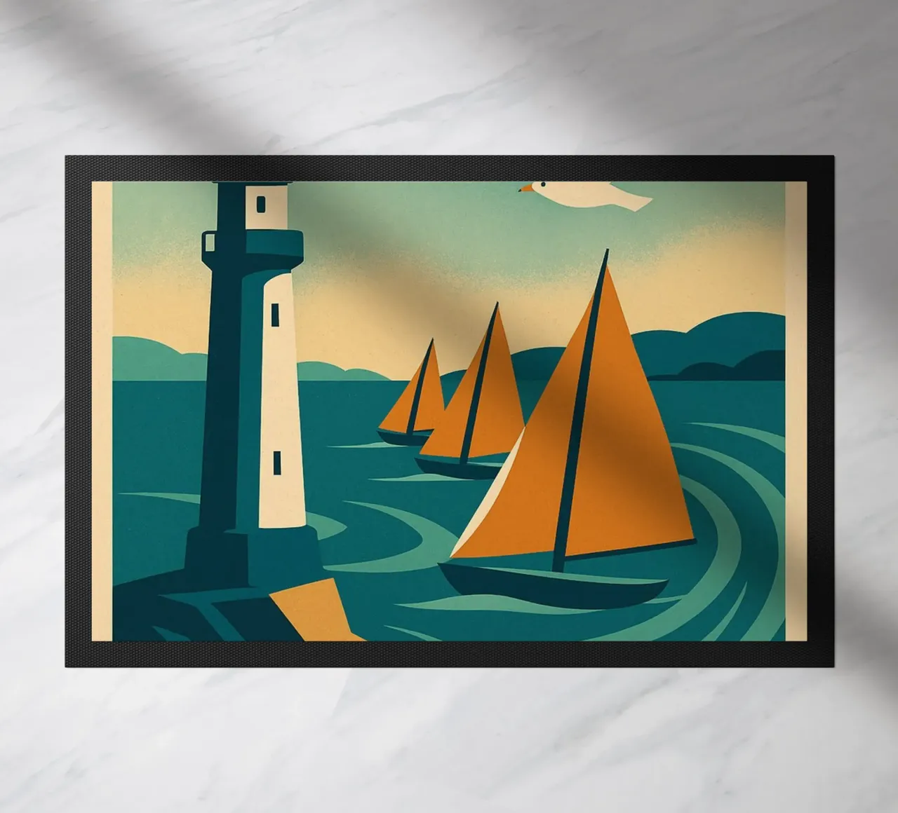 Poster d'epoca di Brest - Faro e regata zerbino da JETLAG | affiches voyage