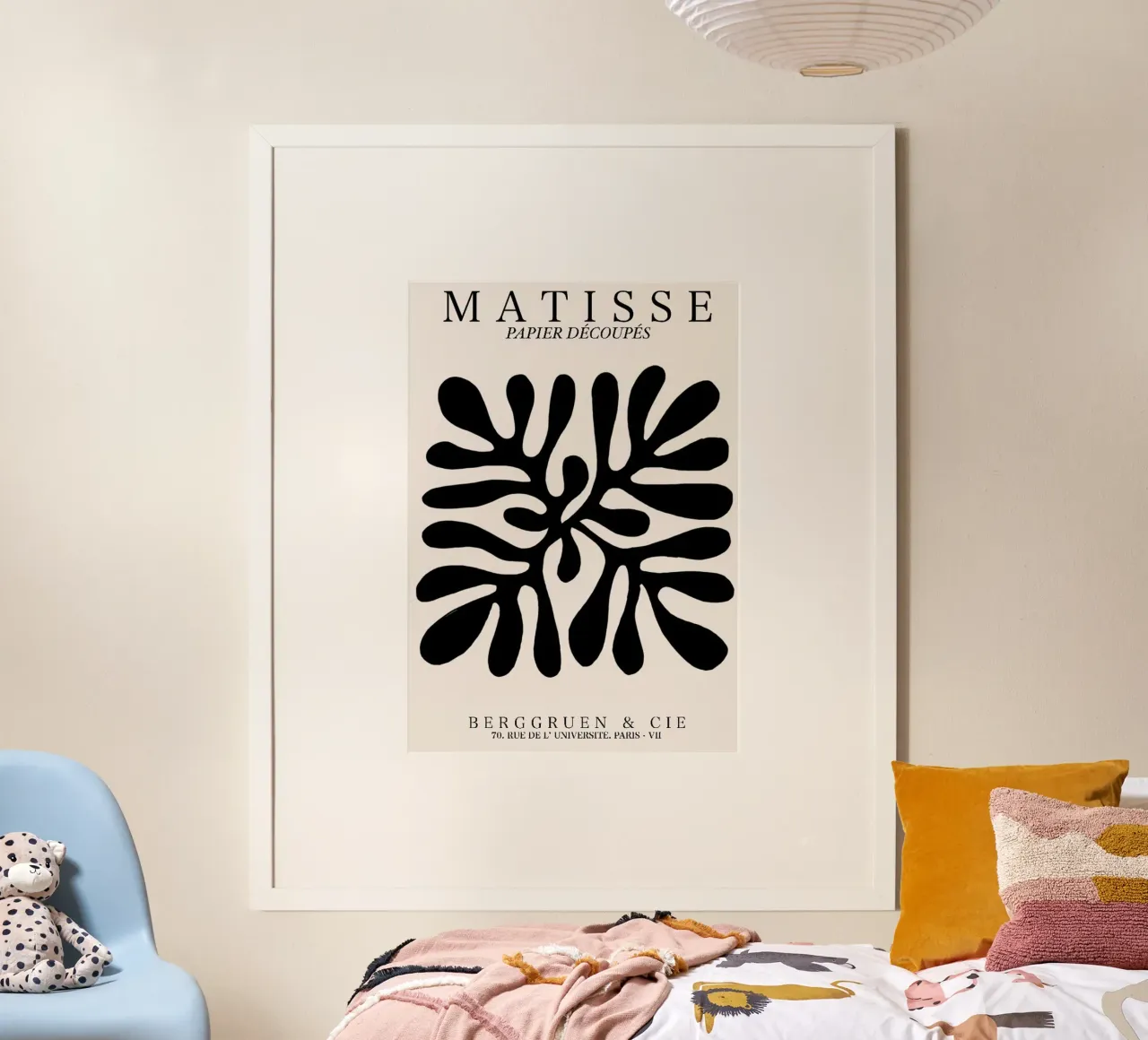 Foglia nera poster con telaio in alluminio da DODOLAN STORE