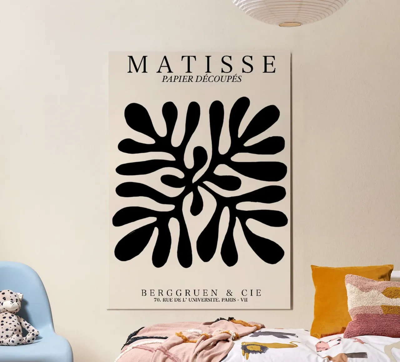 Foglia nera poster con telaio in alluminio da DODOLAN STORE