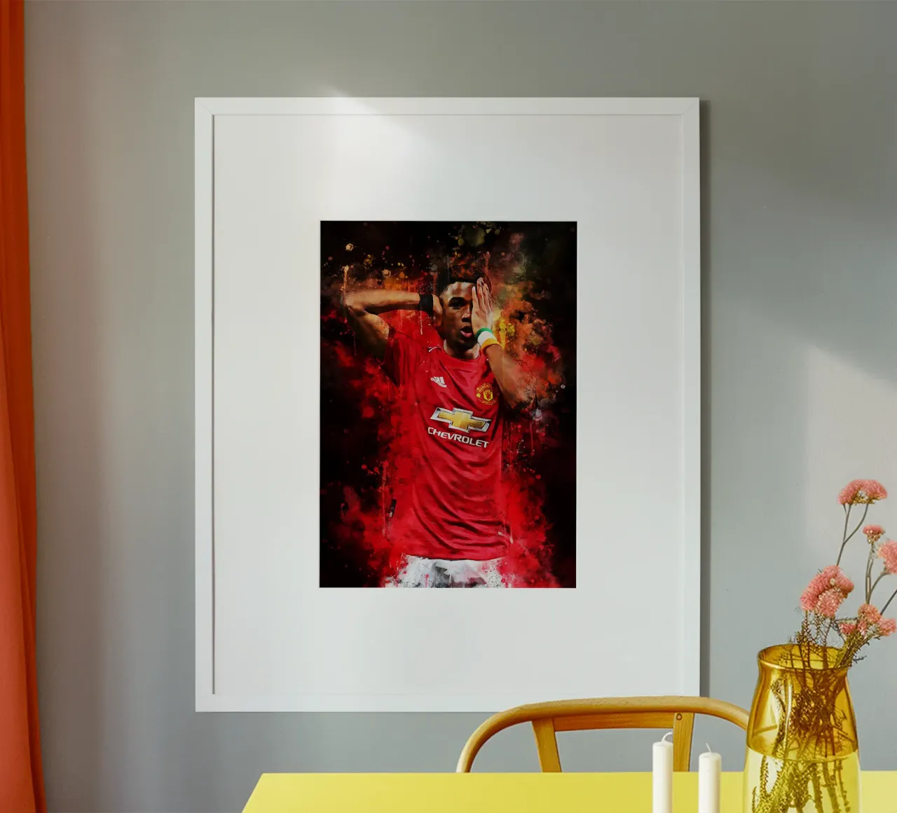 Amad Diallo poster con telaio in plastica da MasterInkArt
