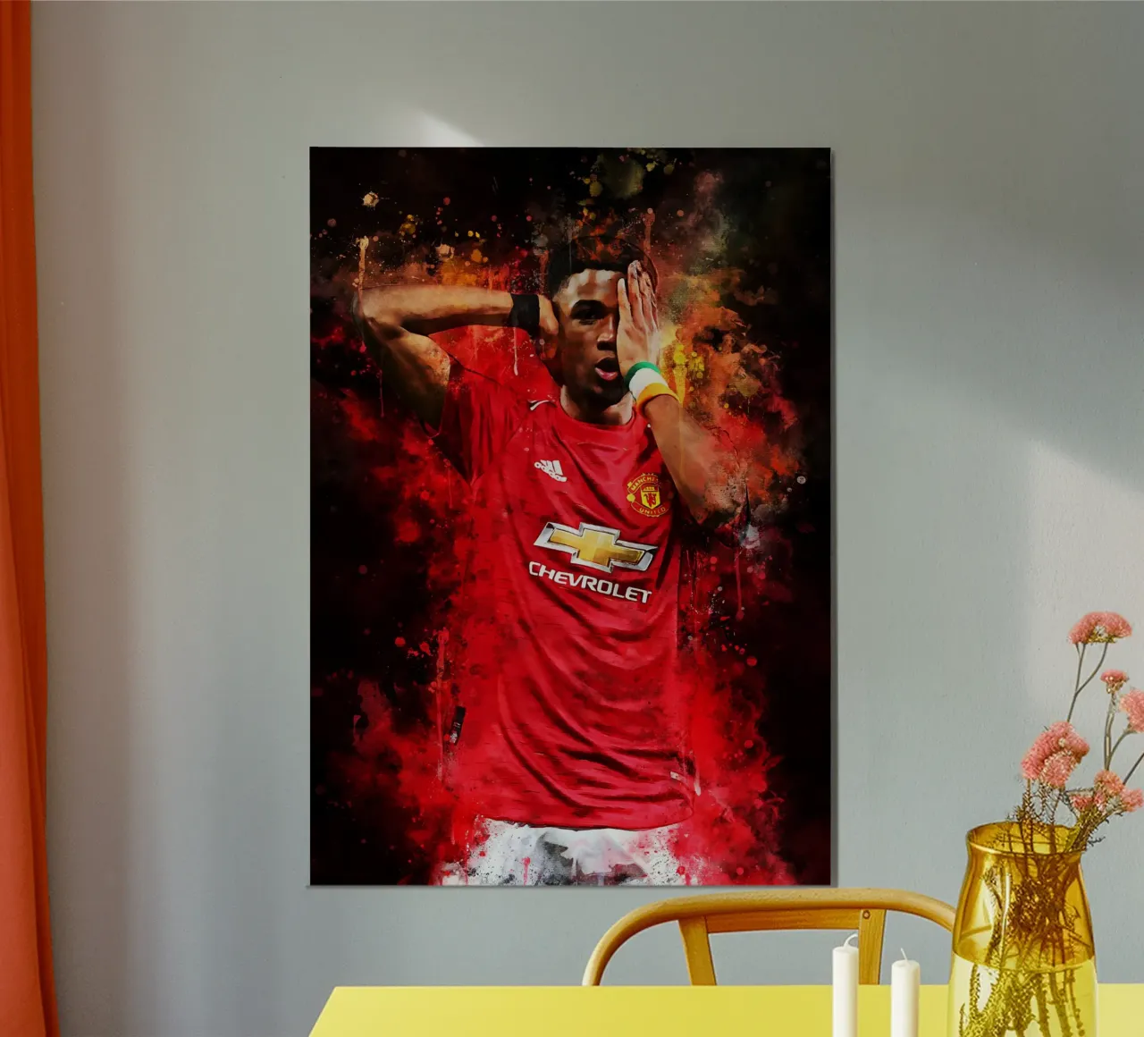 Amad Diallo poster con telaio in plastica da MasterInkArt