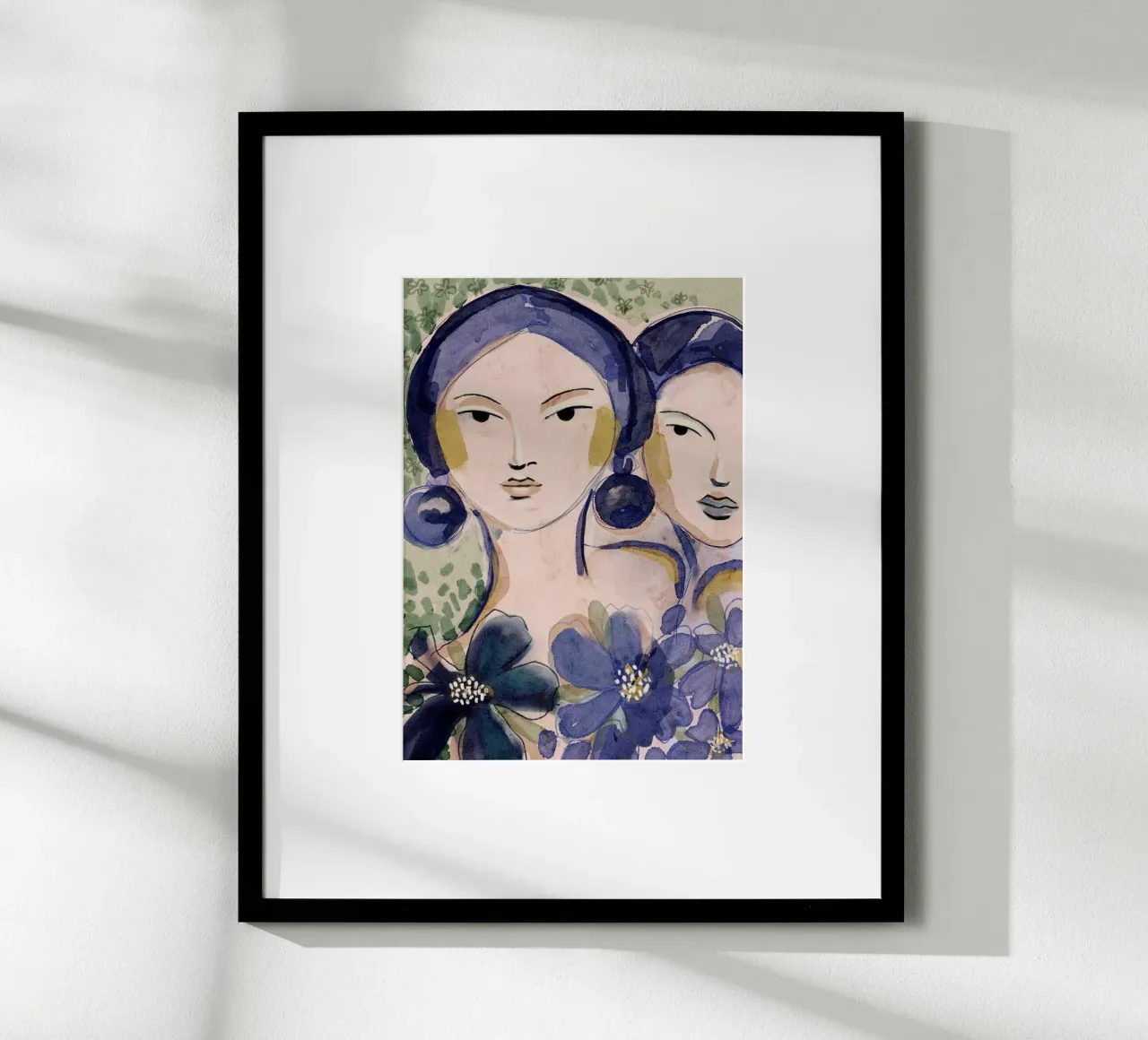 Indigo Two poster con telaio in legno da treechild