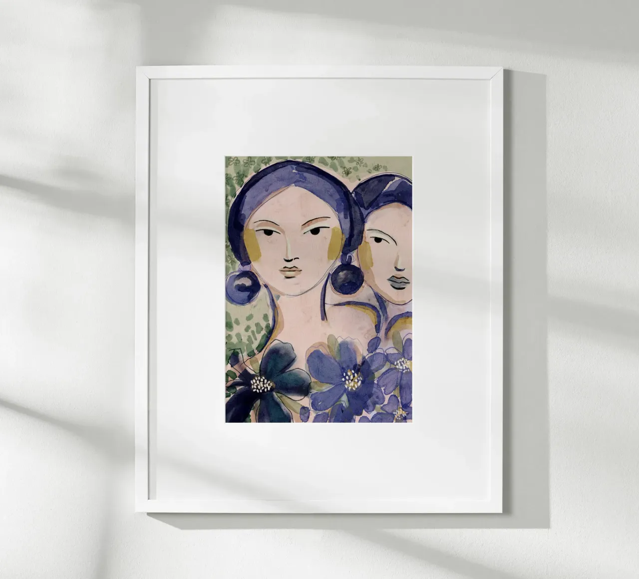 Indigo Two poster con telaio in legno da treechild