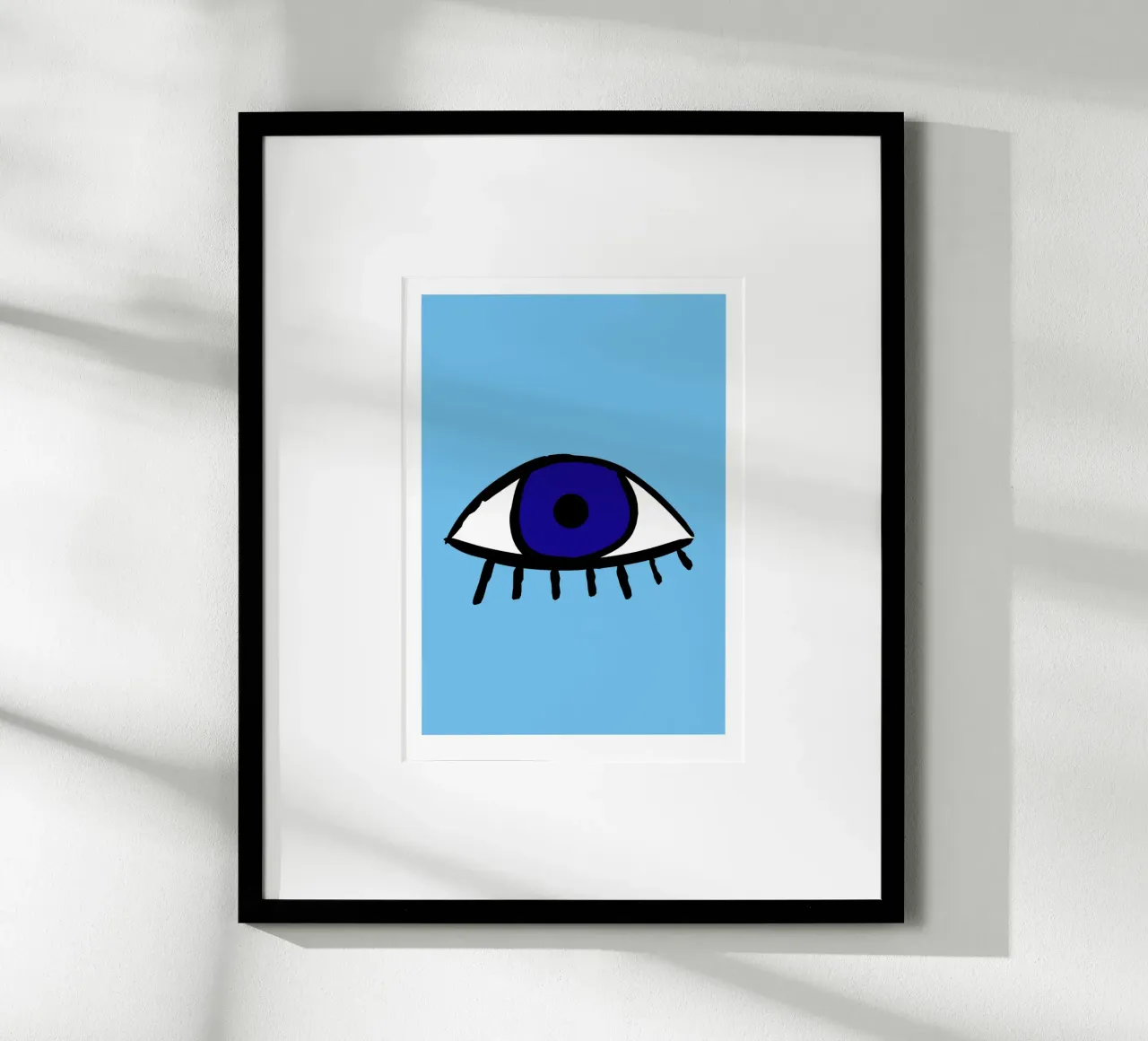 L'oeil bleu poster con telaio in plastica da Idées & Création