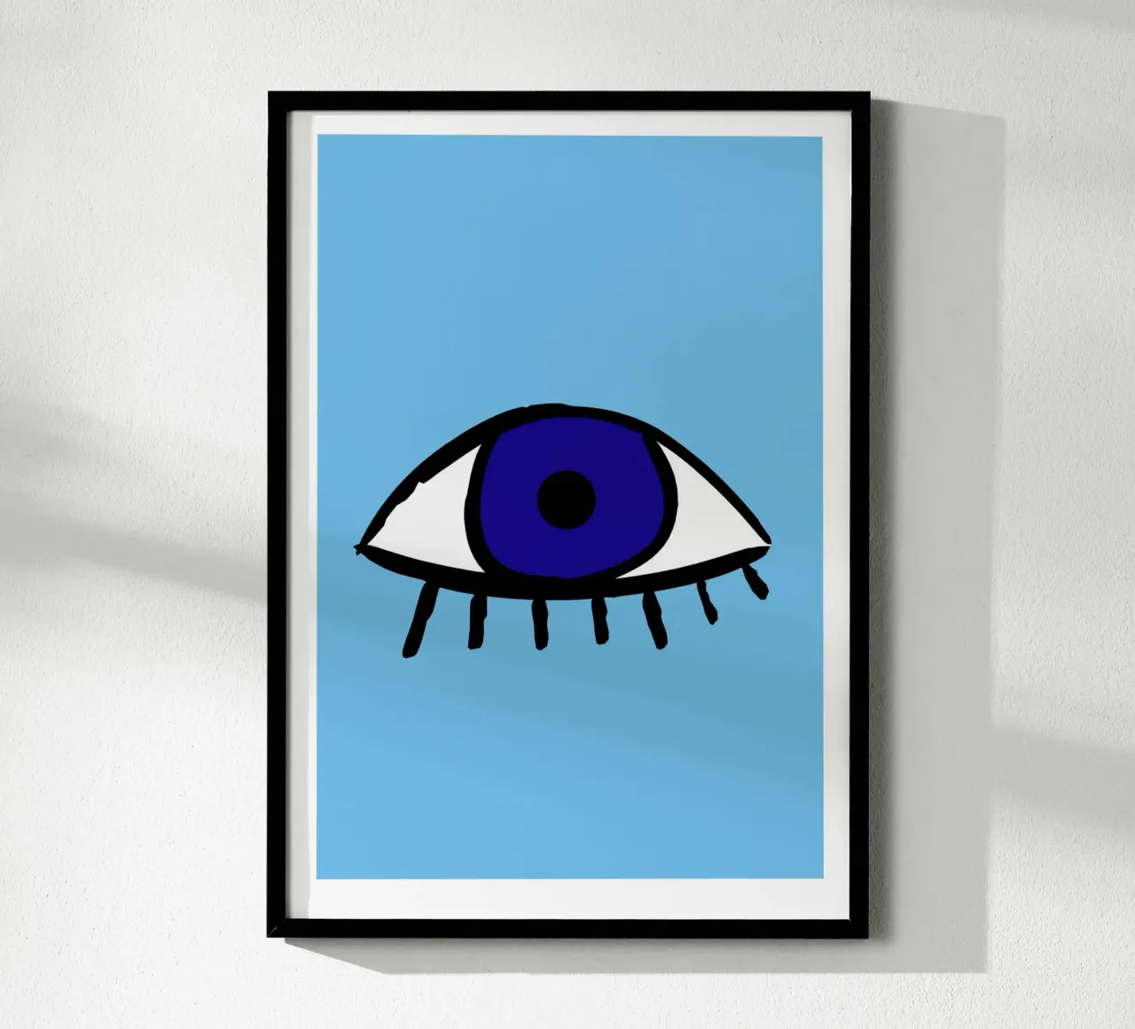 L'oeil bleu poster con telaio in plastica da Idées & Création