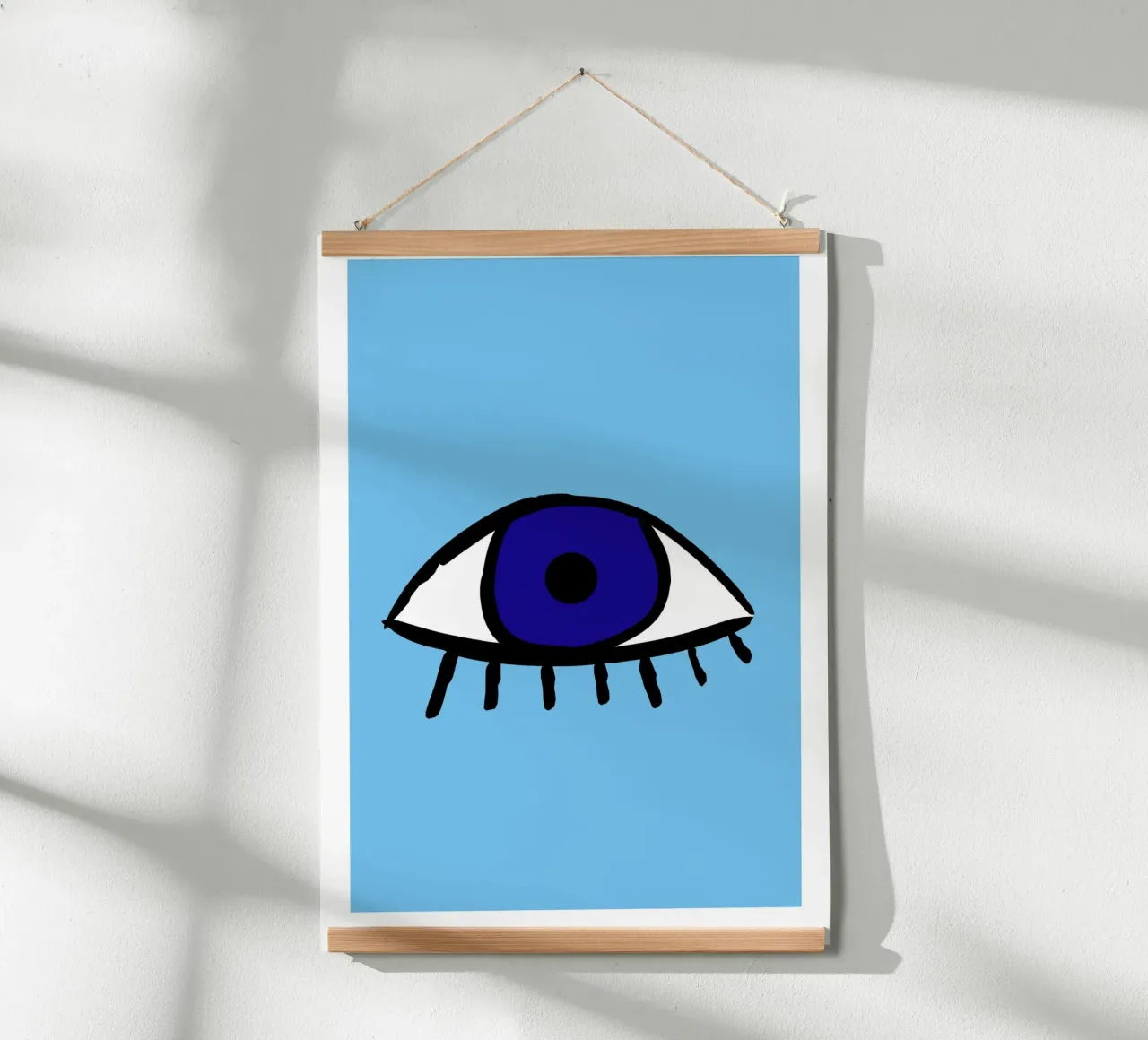 L'oeil bleu poster con telaio in plastica da Idées & Création