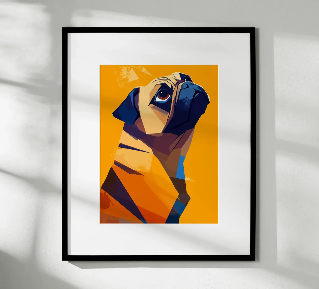 cane carlino animale da compagnia canino poster da Karin M Fried