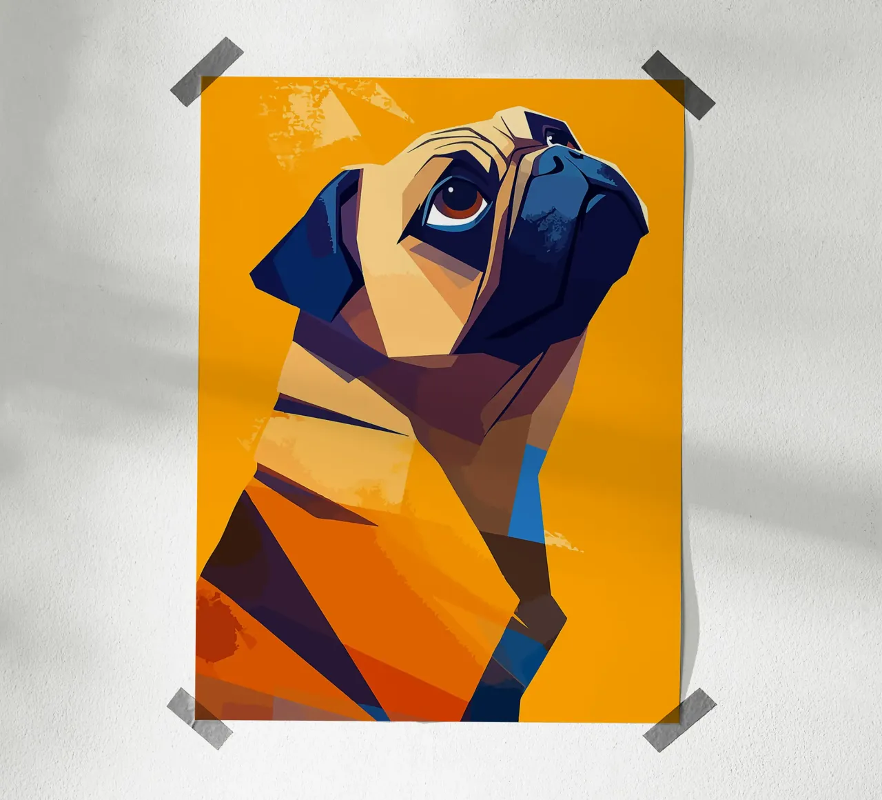 cane carlino animale da compagnia canino poster da Karin M Fried