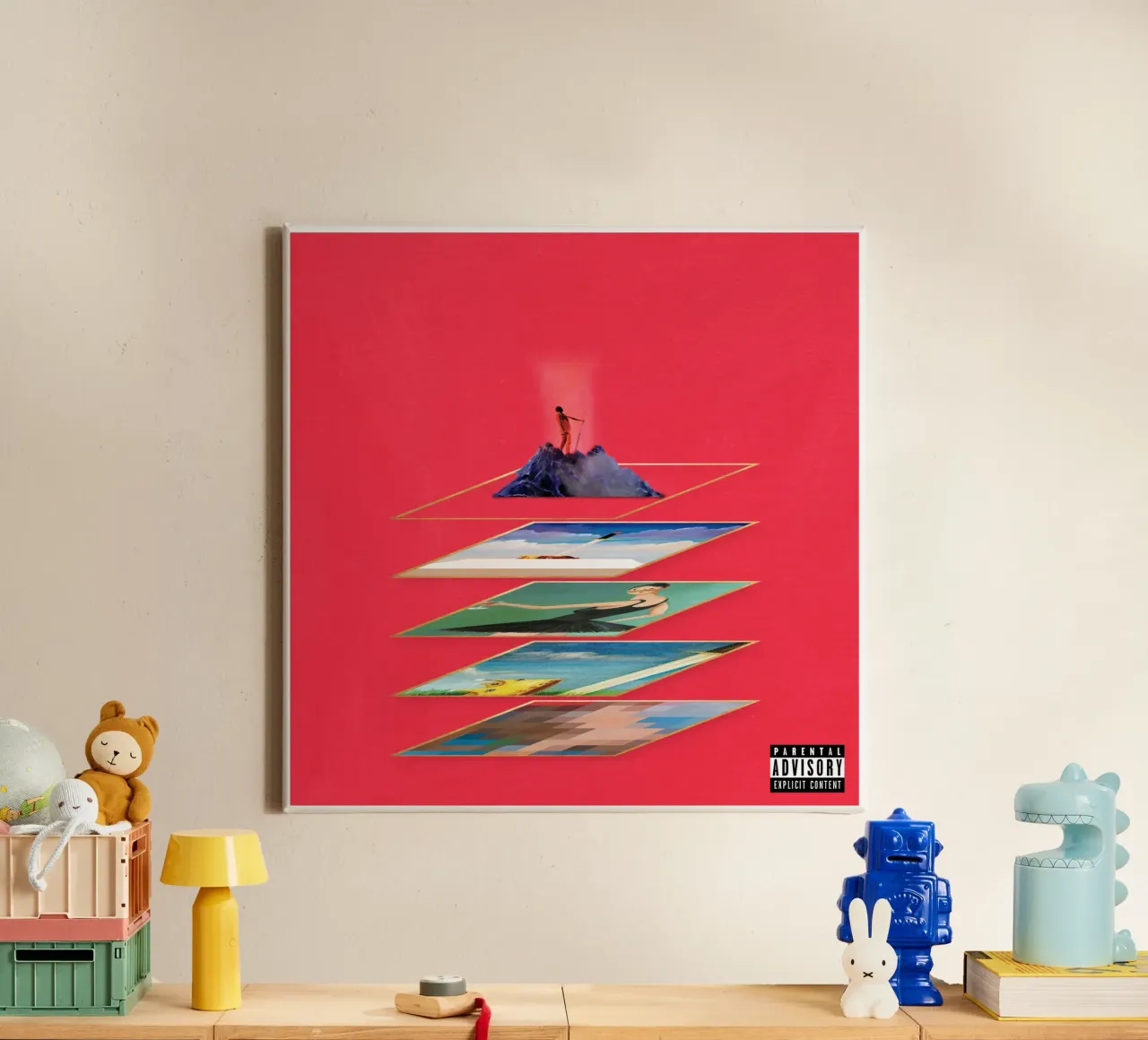 my beautiful dark twisted fantasy background canvas with Floater frame by martina