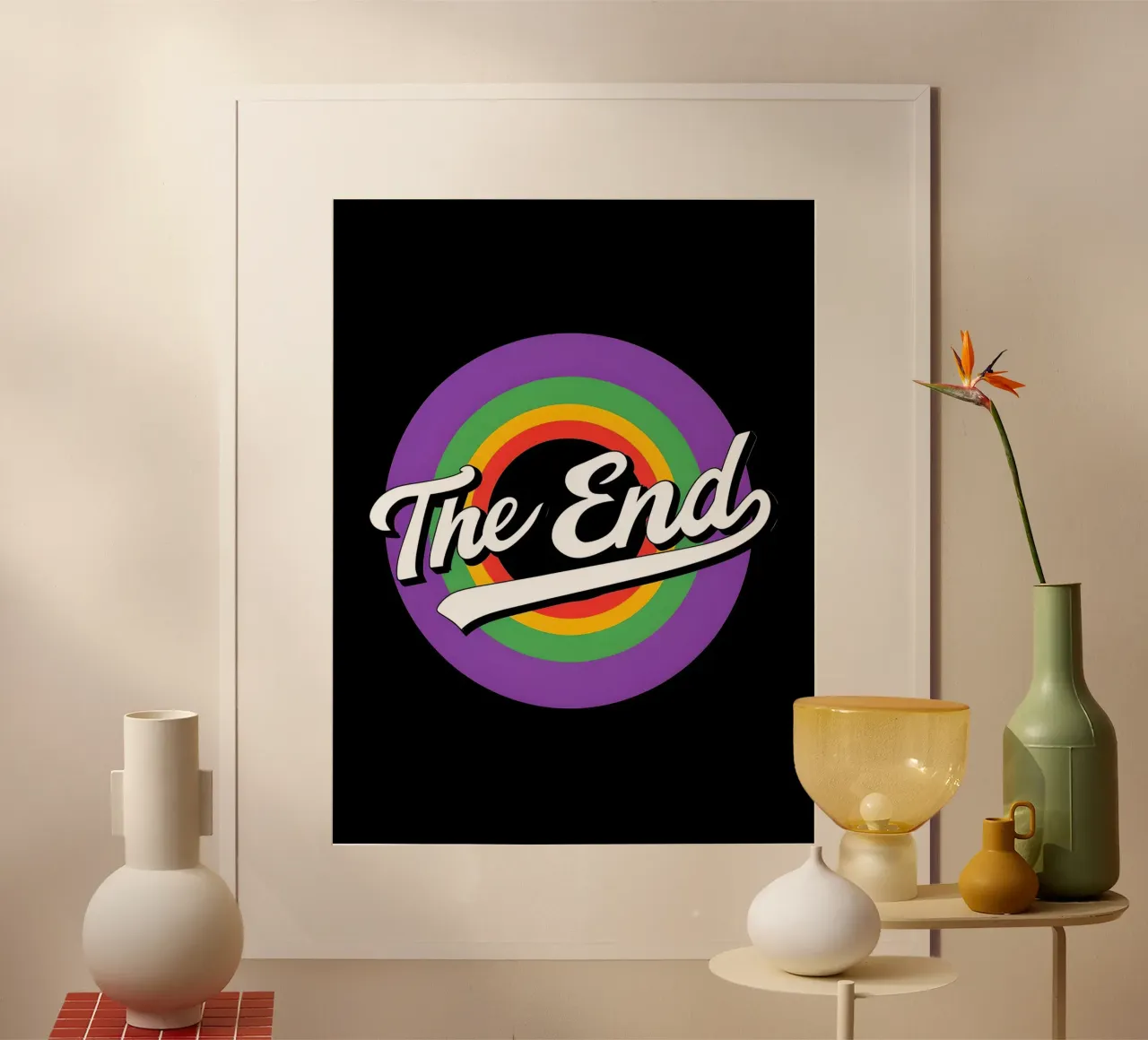 The End - Dibujos animados poster con marco de aluminio de 🥝 KIWI STORE