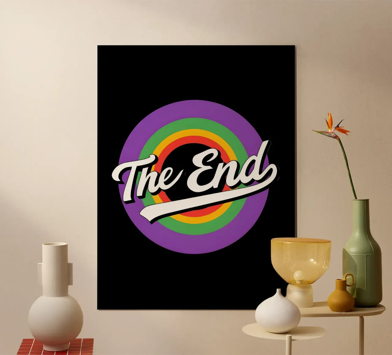 The End - Dibujos animados poster con marco de aluminio de 🥝 KIWI STORE