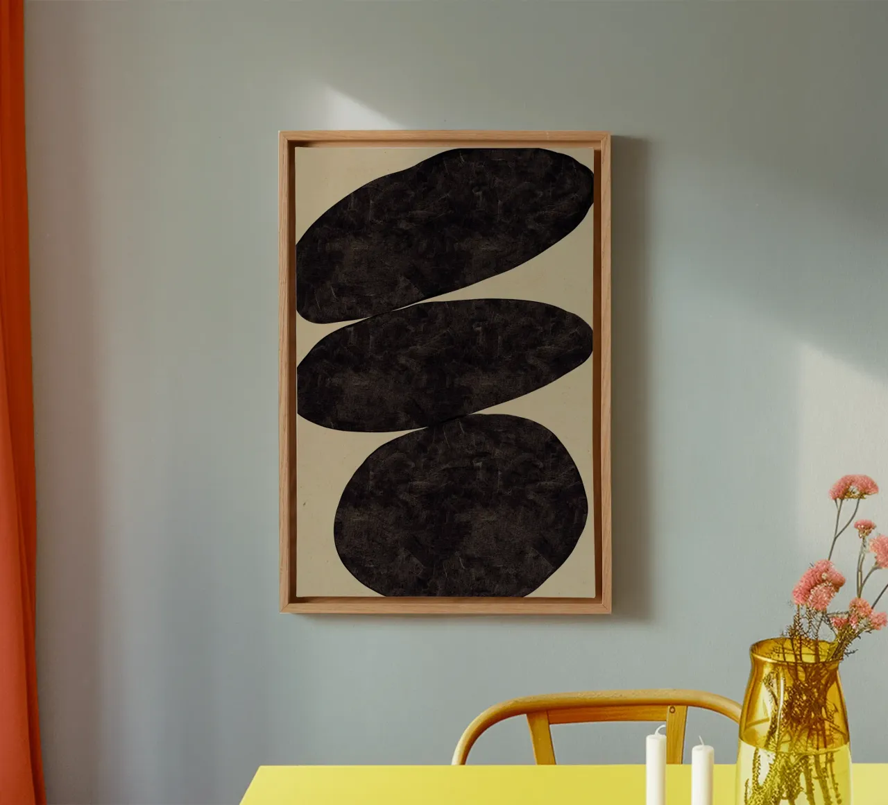 Stone Harmony No 01 tela con Cornice a cassetta da treechild