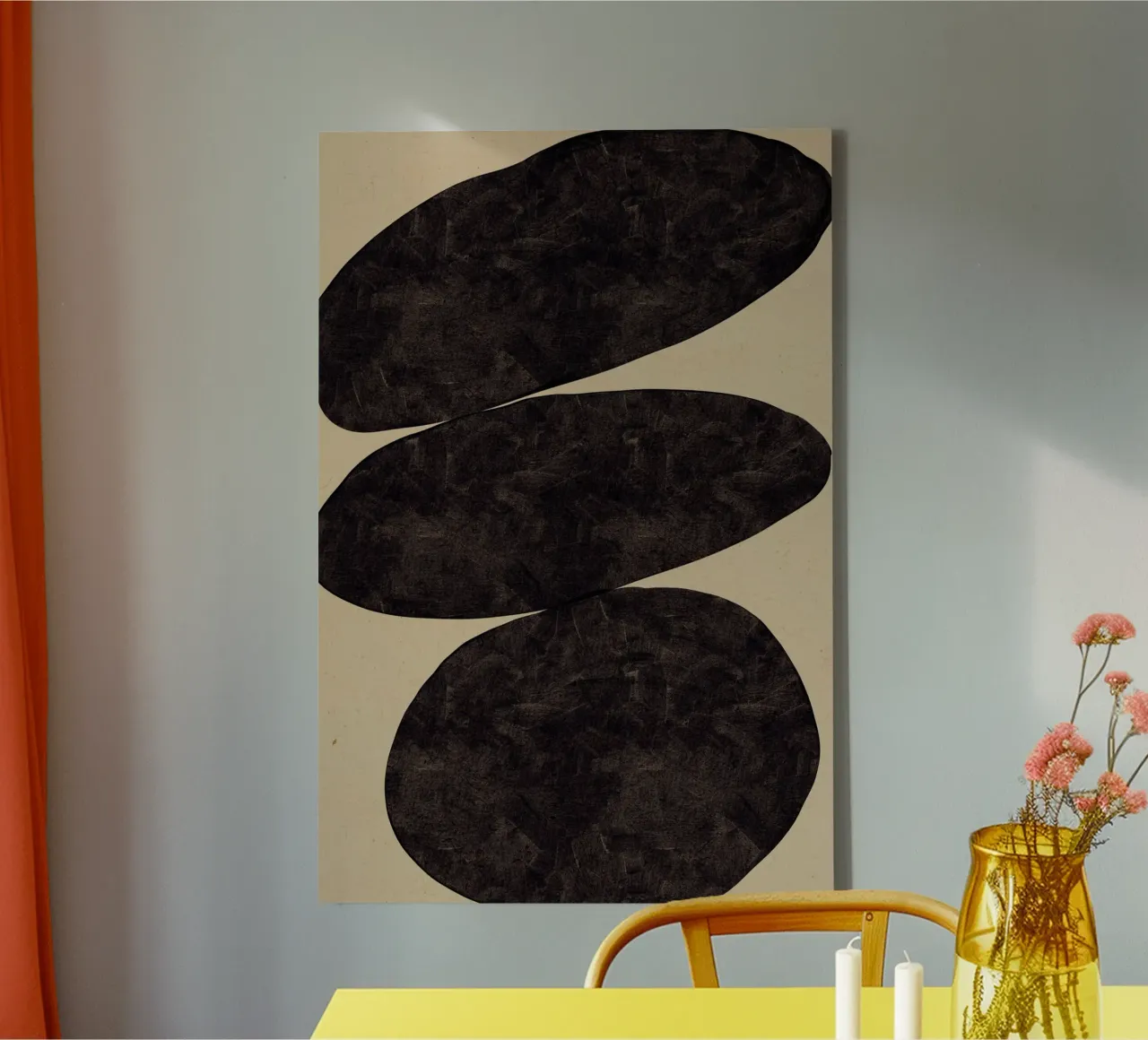 Stone Harmony No 01 tela con Cornice a cassetta da treechild