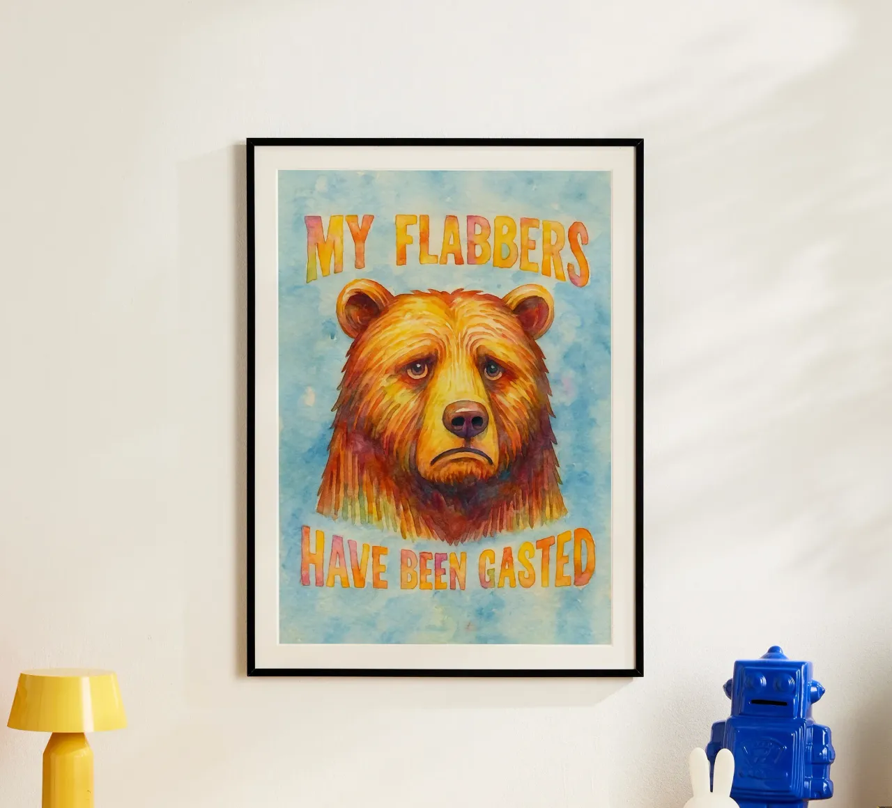 i miei cuscinetti hanno degli orsetti buffi poster con telaio in legno da limous