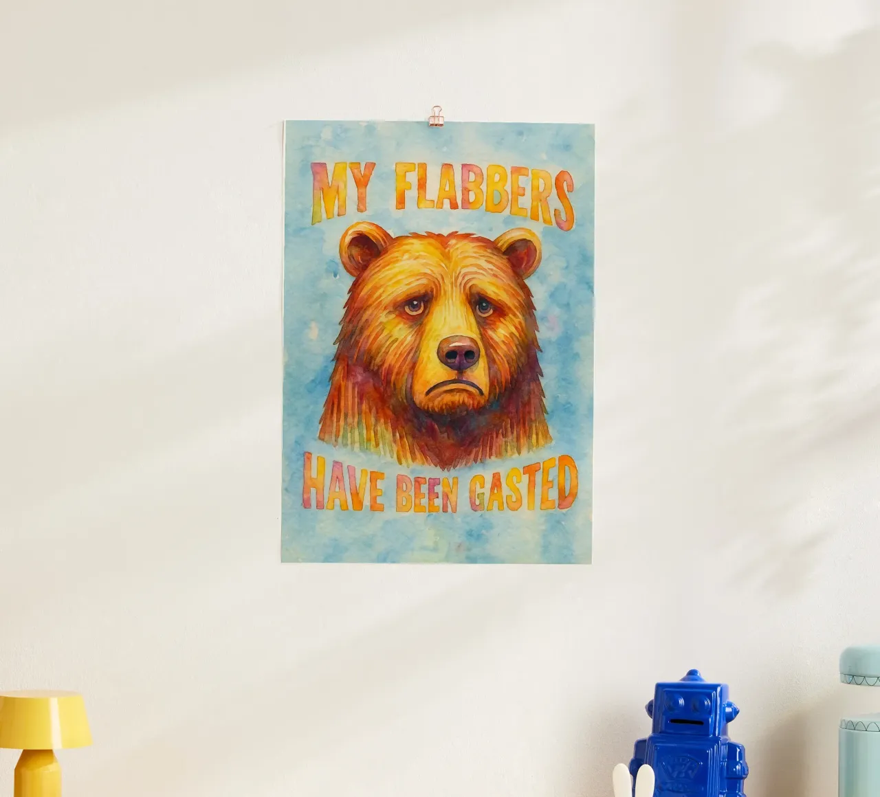 i miei cuscinetti hanno degli orsetti buffi poster con telaio in legno da limous