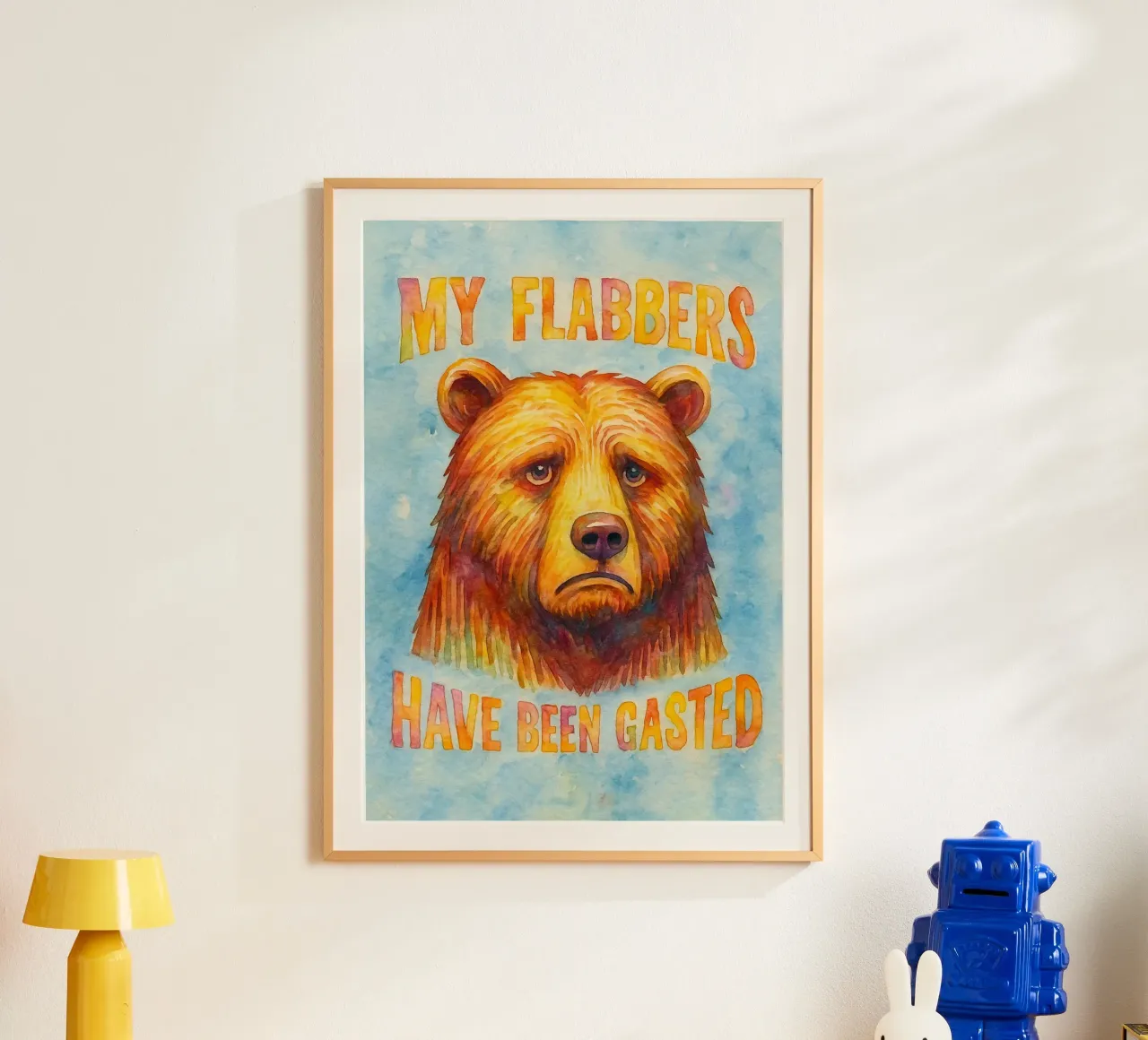 i miei cuscinetti hanno degli orsetti buffi poster con telaio in legno da limous