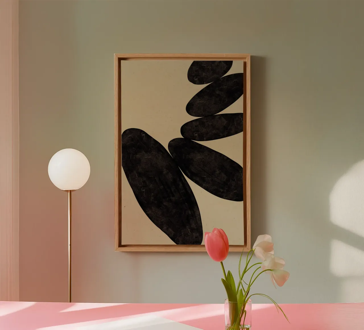 Stone Harmony No 02 tela con Cornice a cassetta da treechild