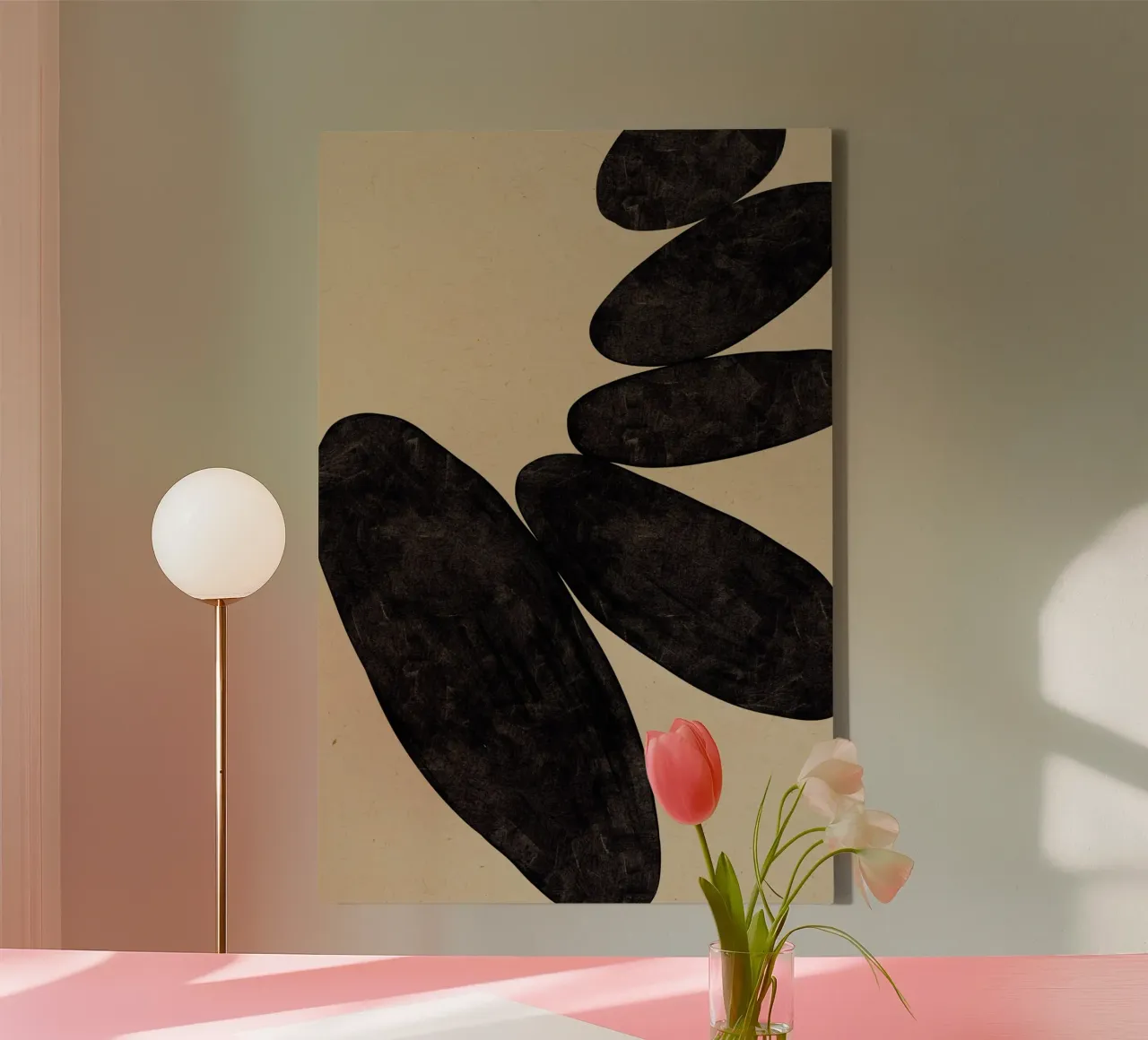Stone Harmony No 02 tela con Cornice a cassetta da treechild