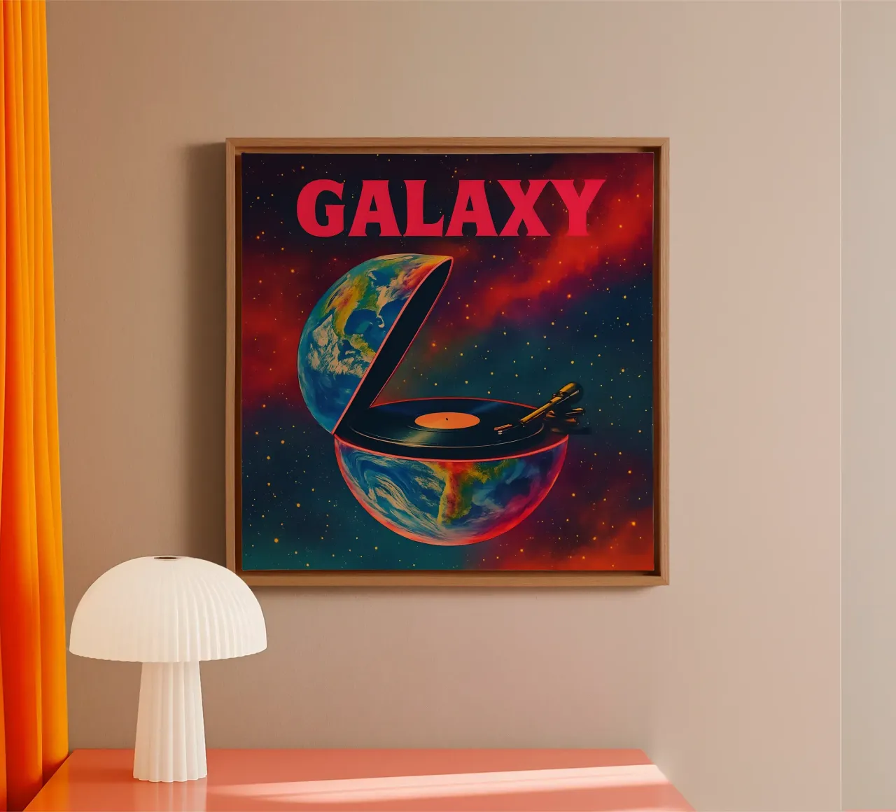 Lettore di vinile Galaxy Earth tela con Cornice a cassetta da 🥝 KIWI STORE