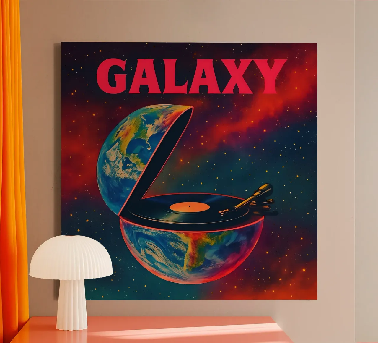 Lettore di vinile Galaxy Earth tela con Cornice a cassetta da 🥝 KIWI STORE