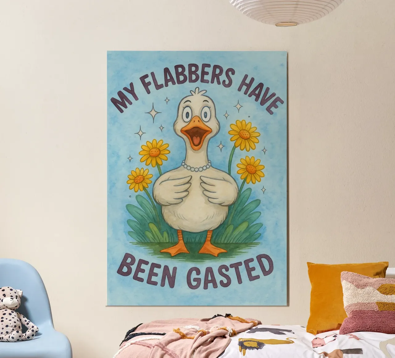 i miei muscoli hanno un'anatra buffa poster con telaio in plastica da limous