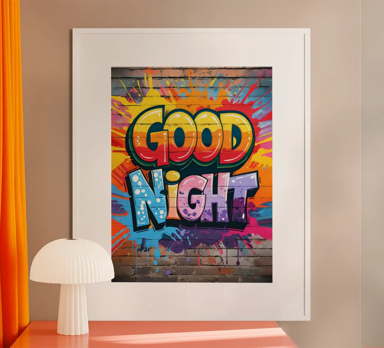 Good Night Graffiti Art poster da 🥝 KIWI STORE