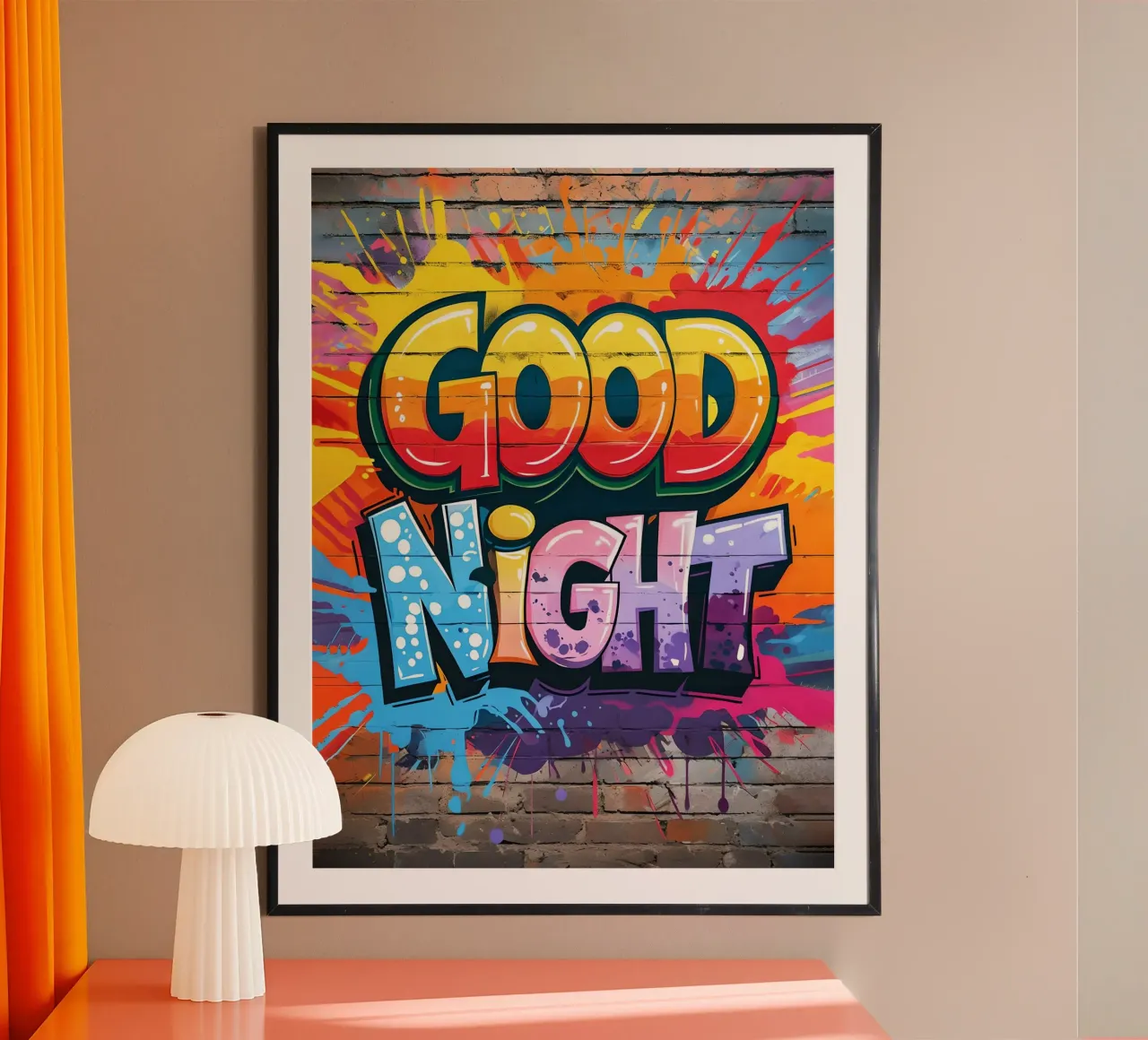 Good Night Graffiti Art poster da 🥝 KIWI STORE