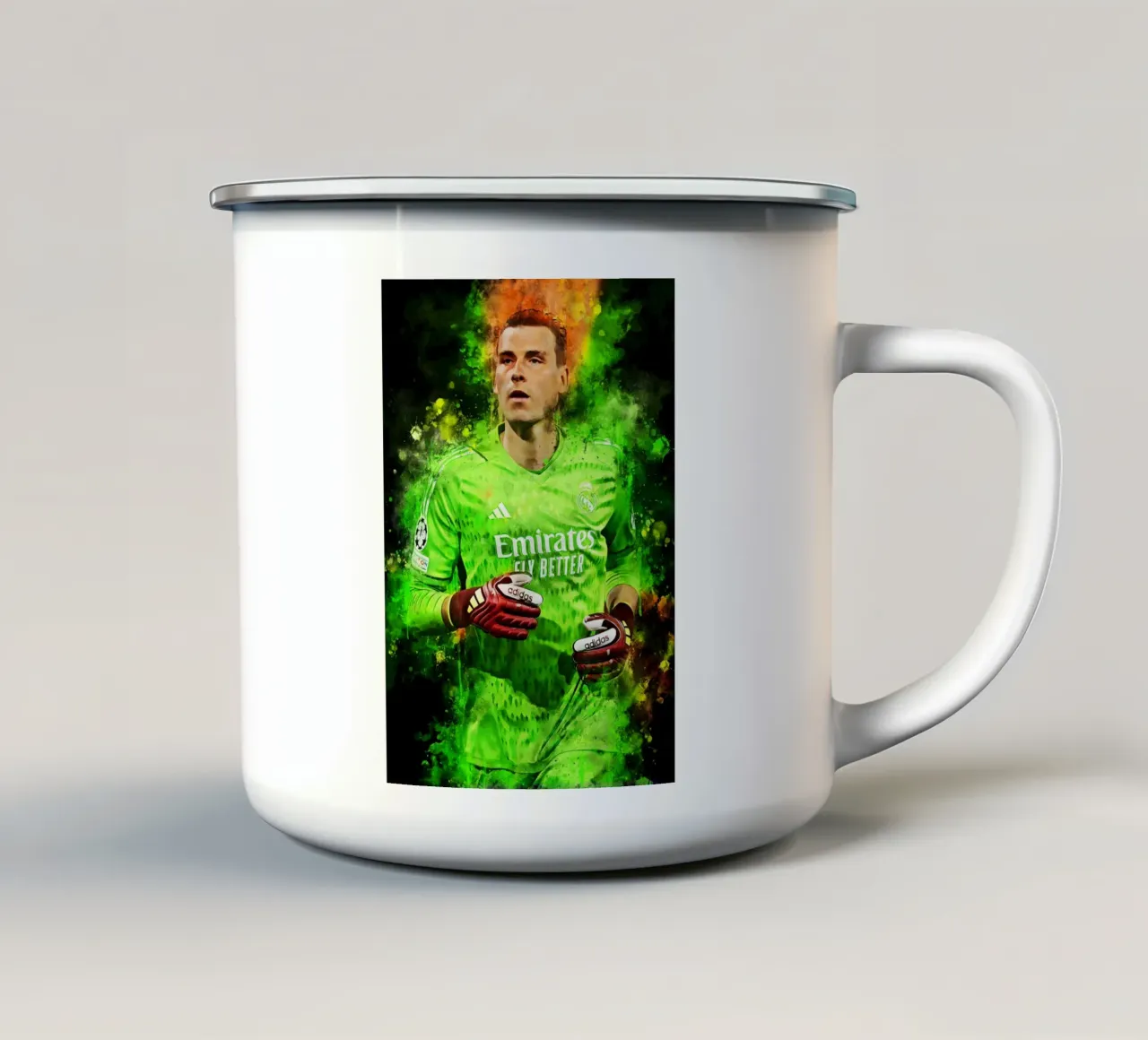 Andriy Lunin tazza in smalto da MasterInkArt