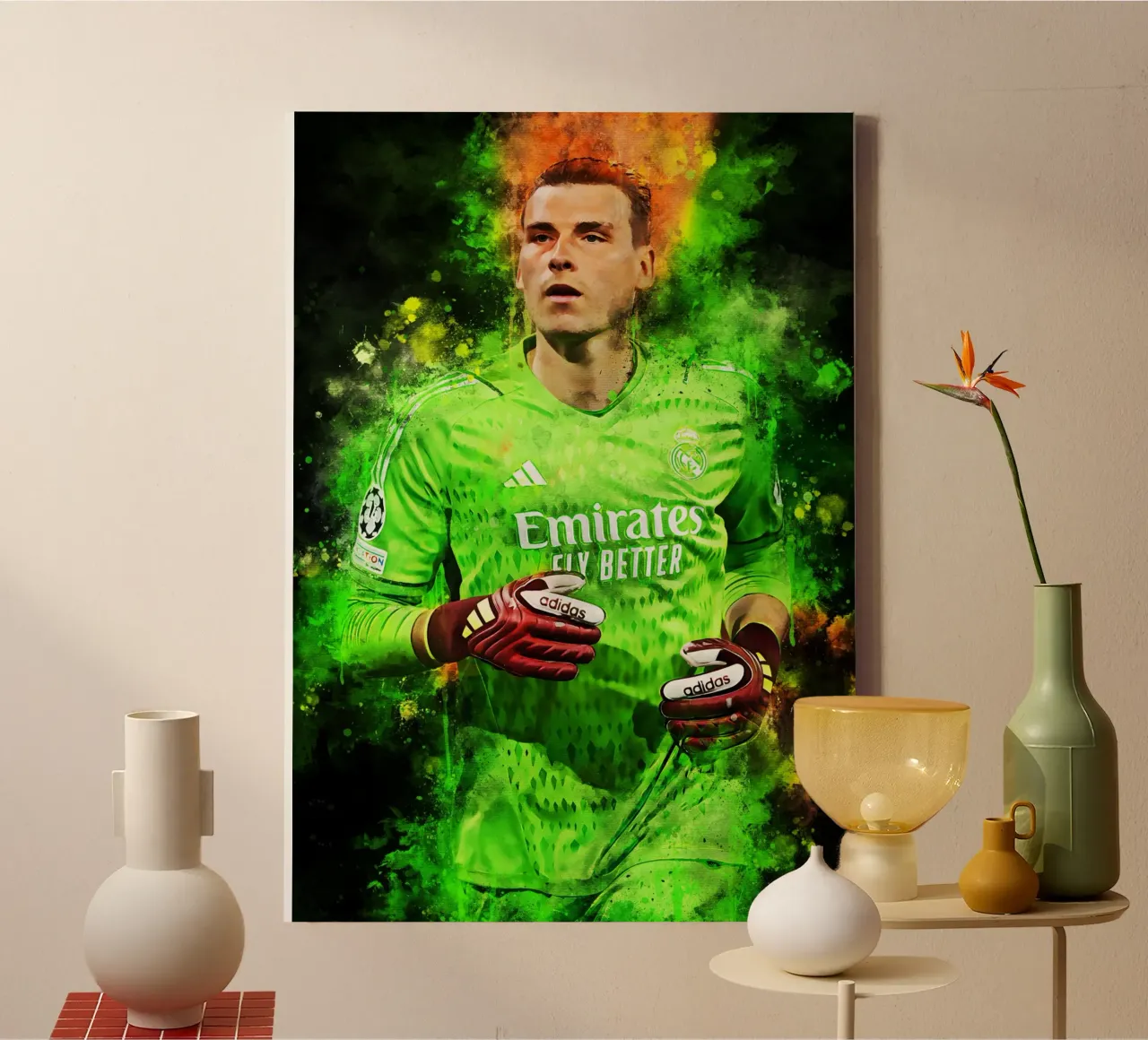 Andriy Lunin tela con Cornice a cassetta da MasterInkArt