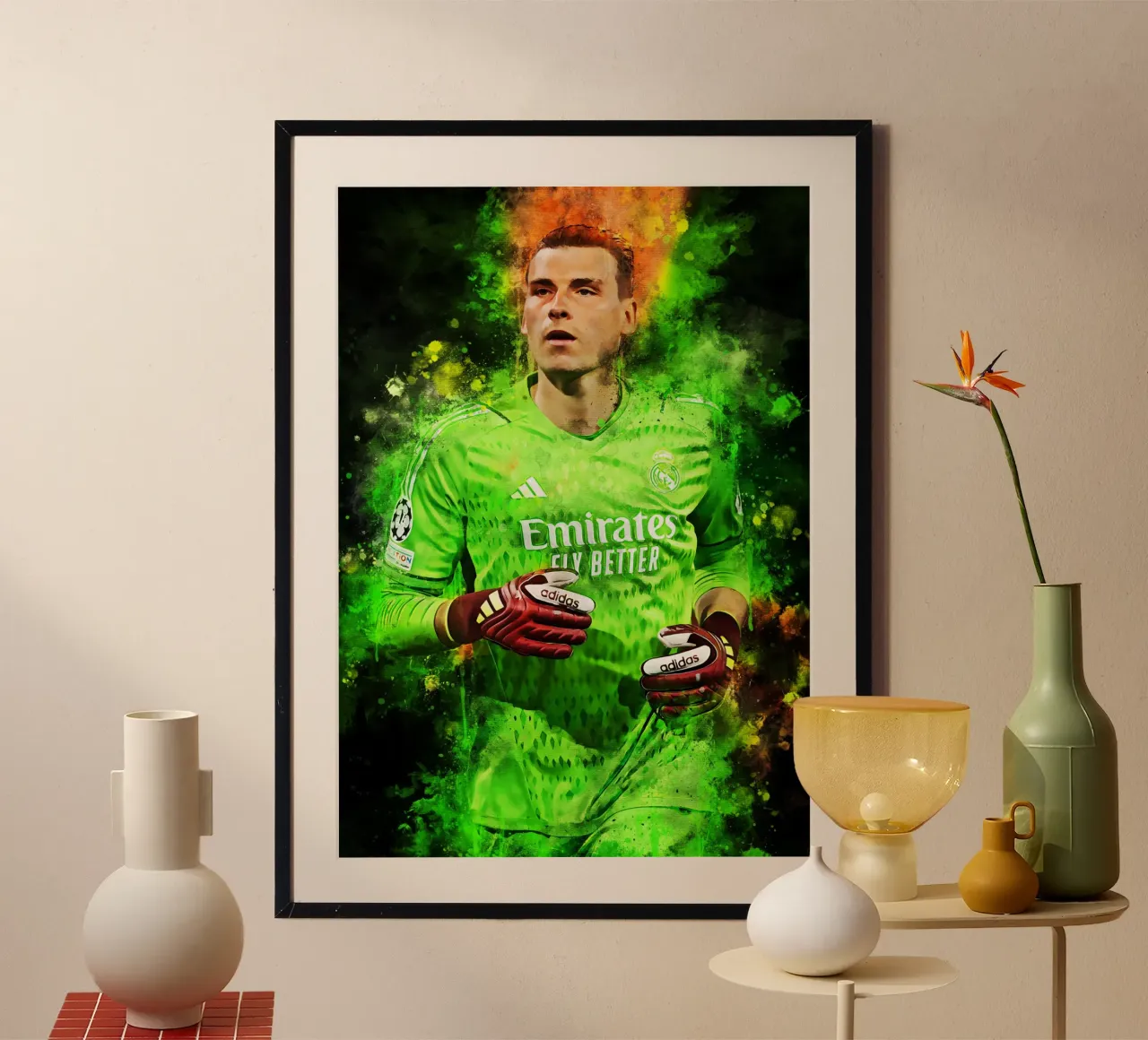 Andriy Lunin poster con telaio in legno da MasterInkArt