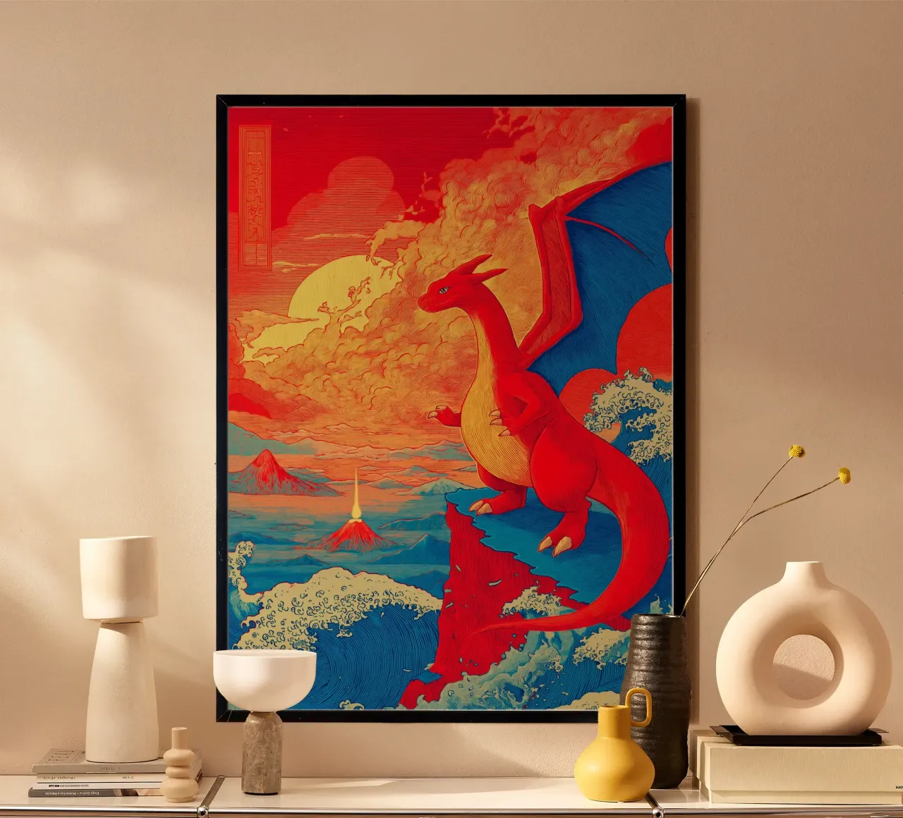 Pokemon poster con telaio in legno da Fleur de Lys