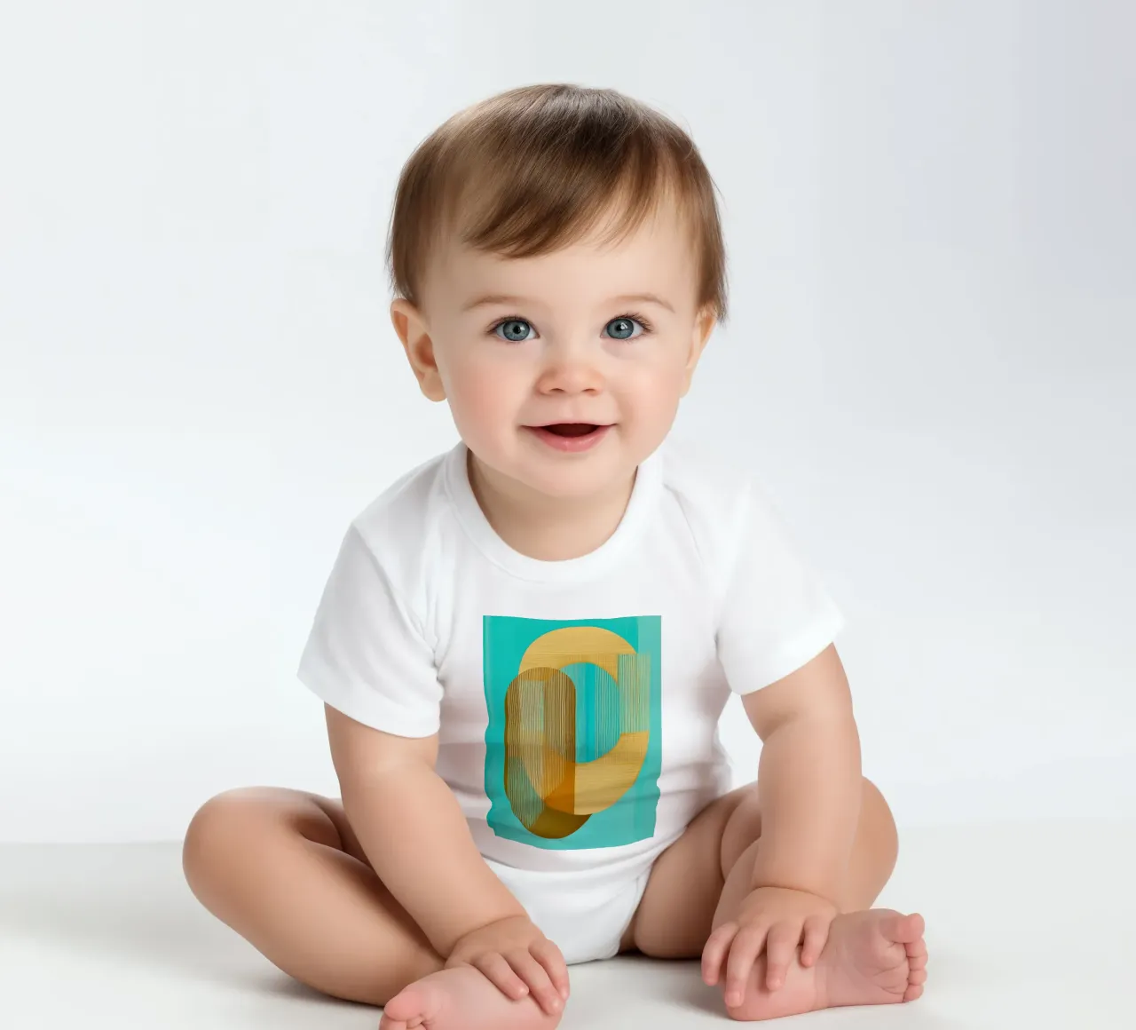 Abstract boho body neonato maniche corte da Imagine
