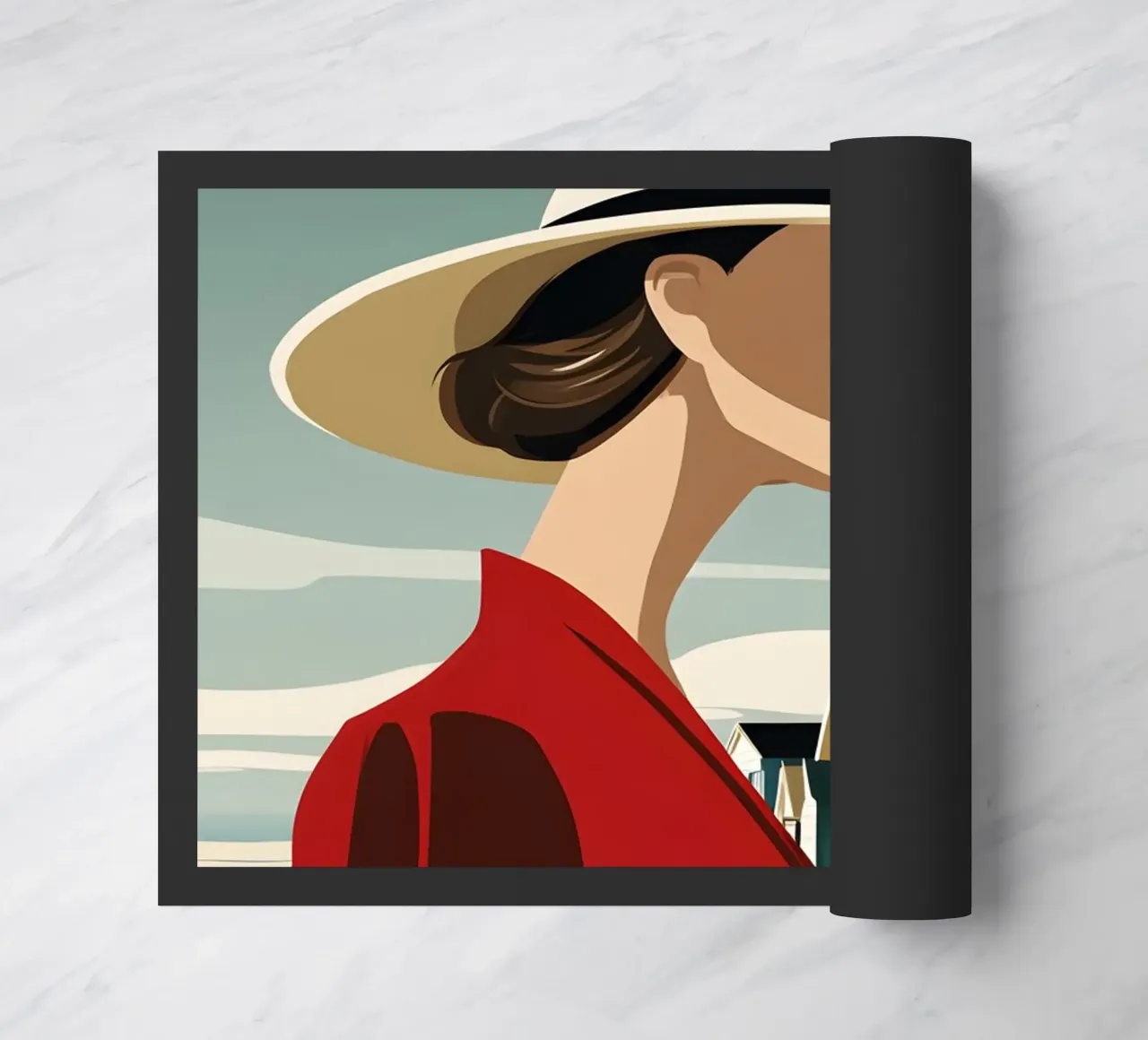 Bath cabins doormat by M-Ulrich-Digital Art