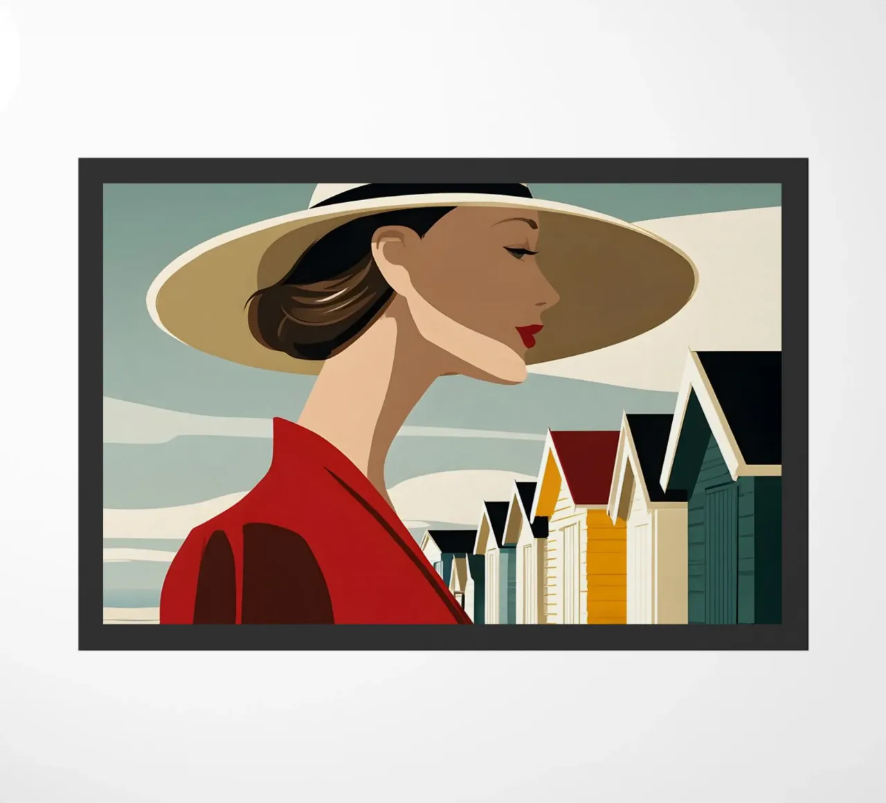 Bath cabins doormat by M-Ulrich-Digital Art