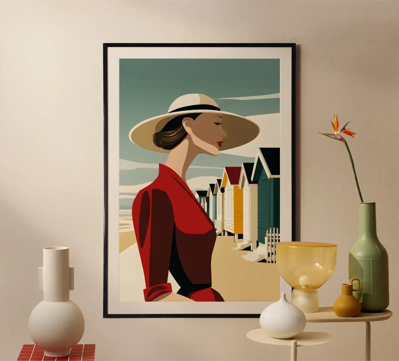 Bath cabins poster by M-Ulrich-Digital Art