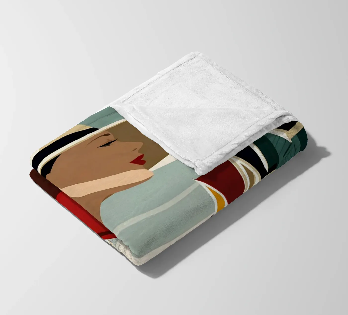 Bath cabins fleece blanket by M-Ulrich-Digital Art