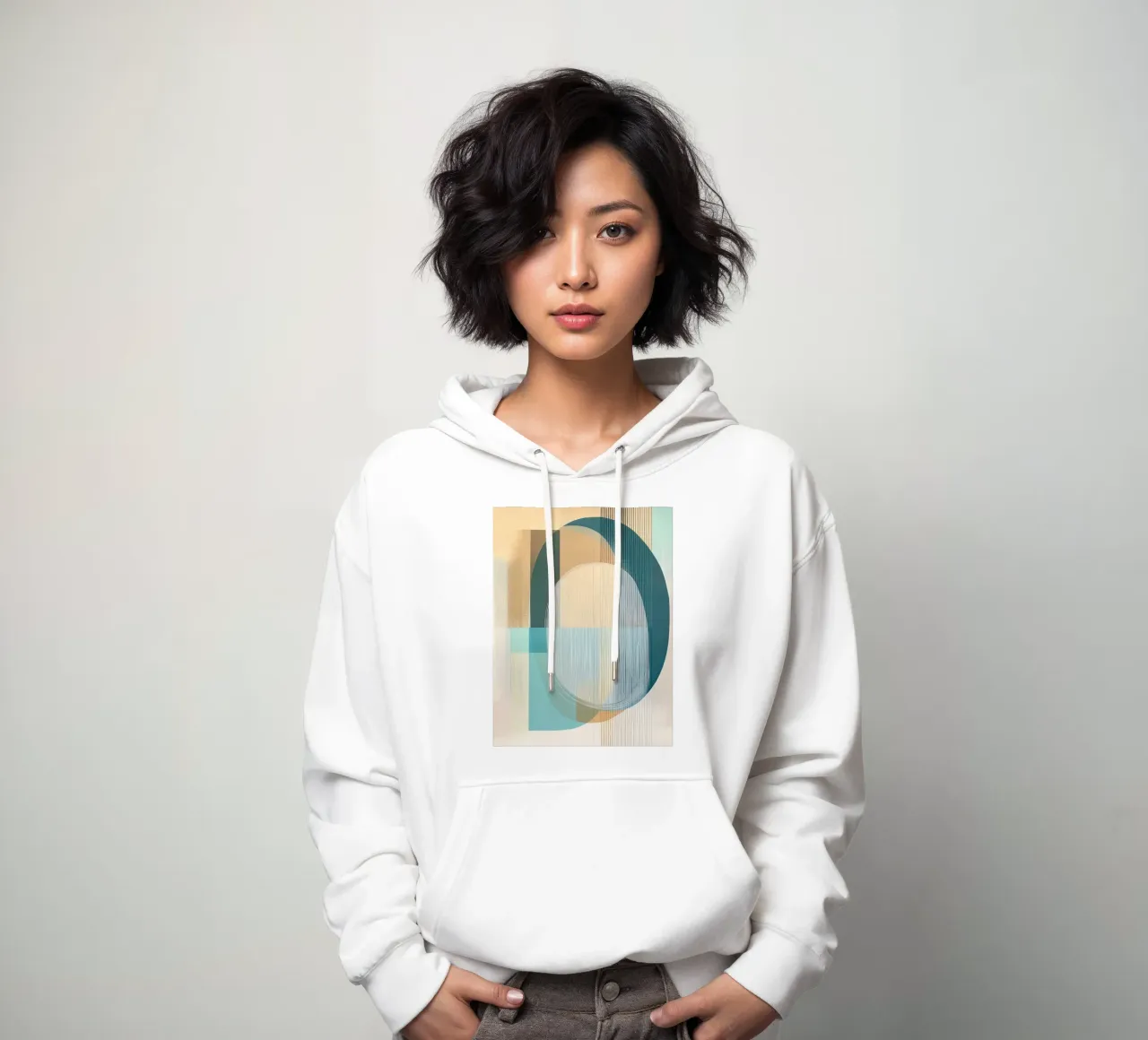 Abstract boho felpa con cappuccio da Imagine