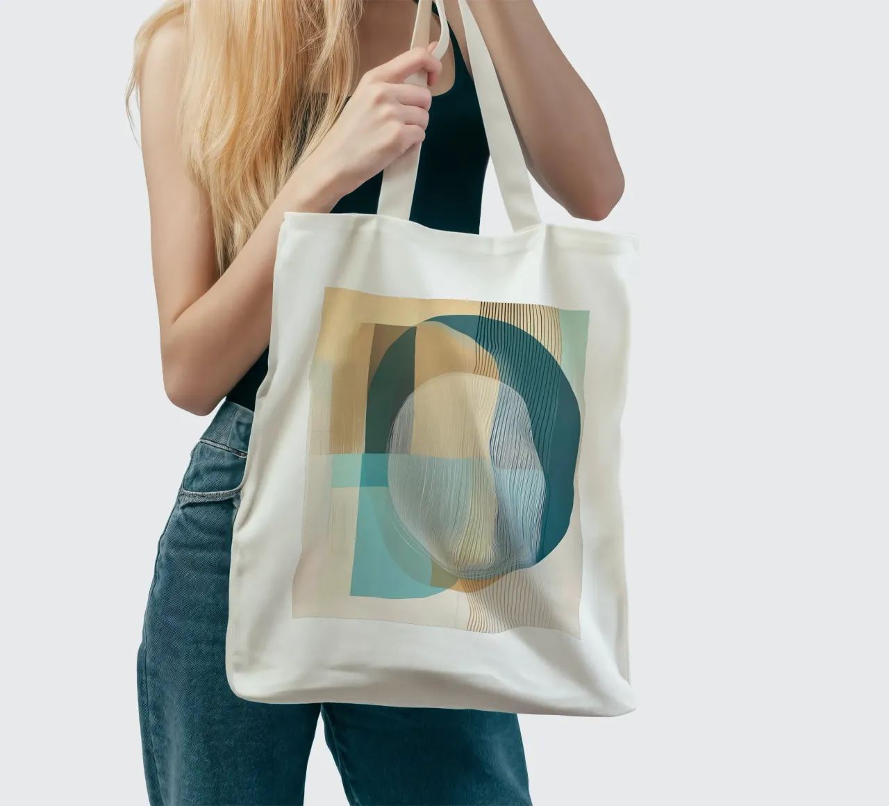 Abstract boho borsa in juta da Imagine