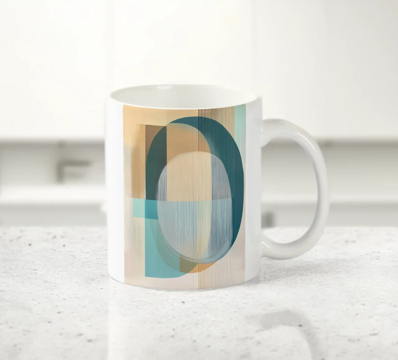 Abstract boho Keramik Tasse von Imagine