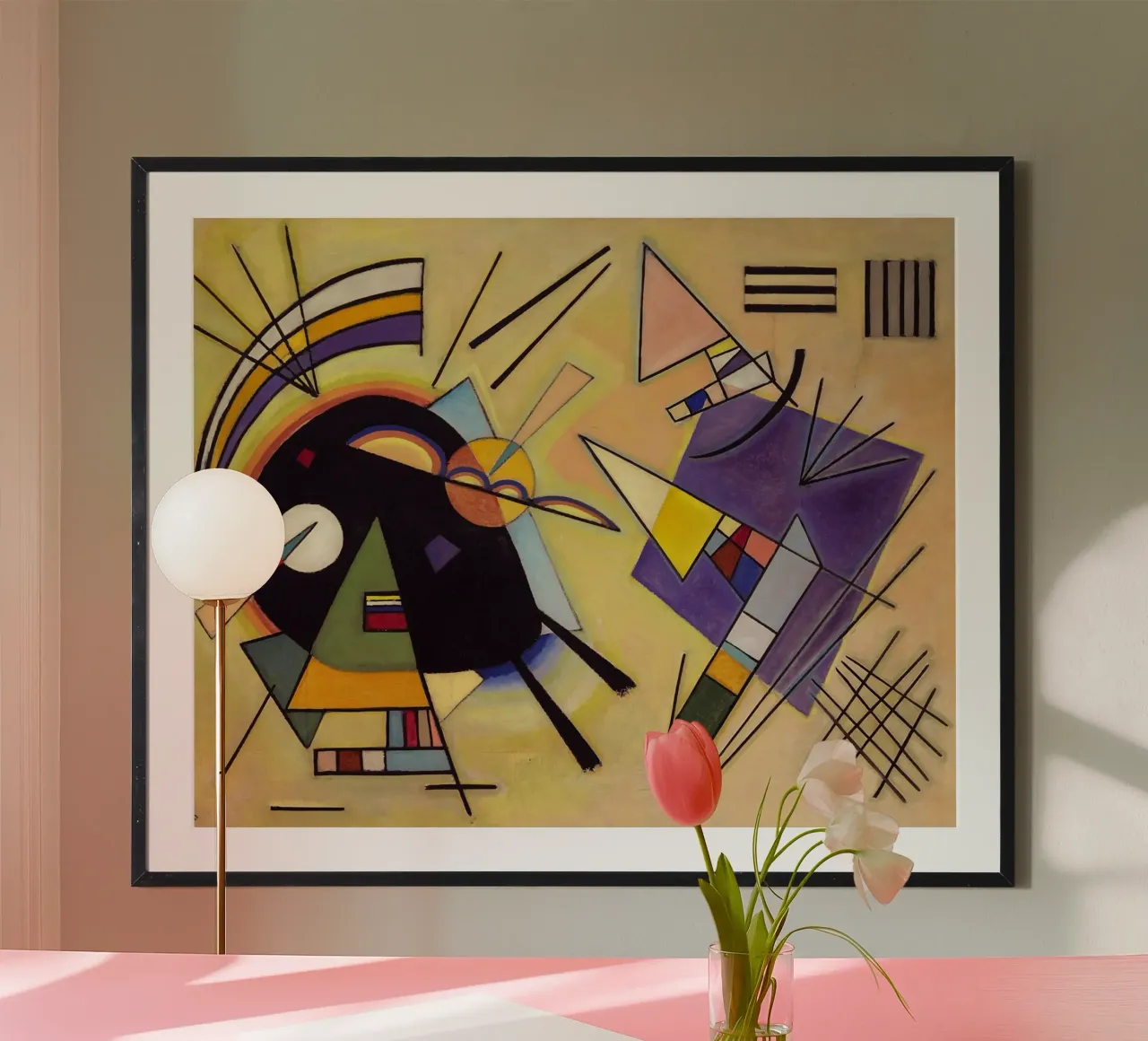 Nero e viola poster con telaio in plastica da Jens Kruger