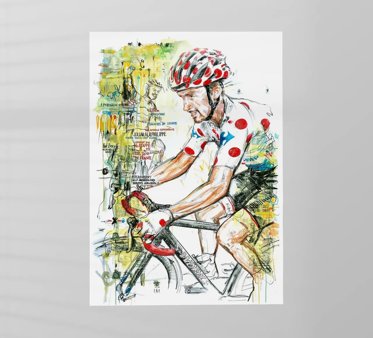 Maglia Polkadots Julian Alaphilippe pellicola backlit da SPECIAL SHOP GENTHO UK
