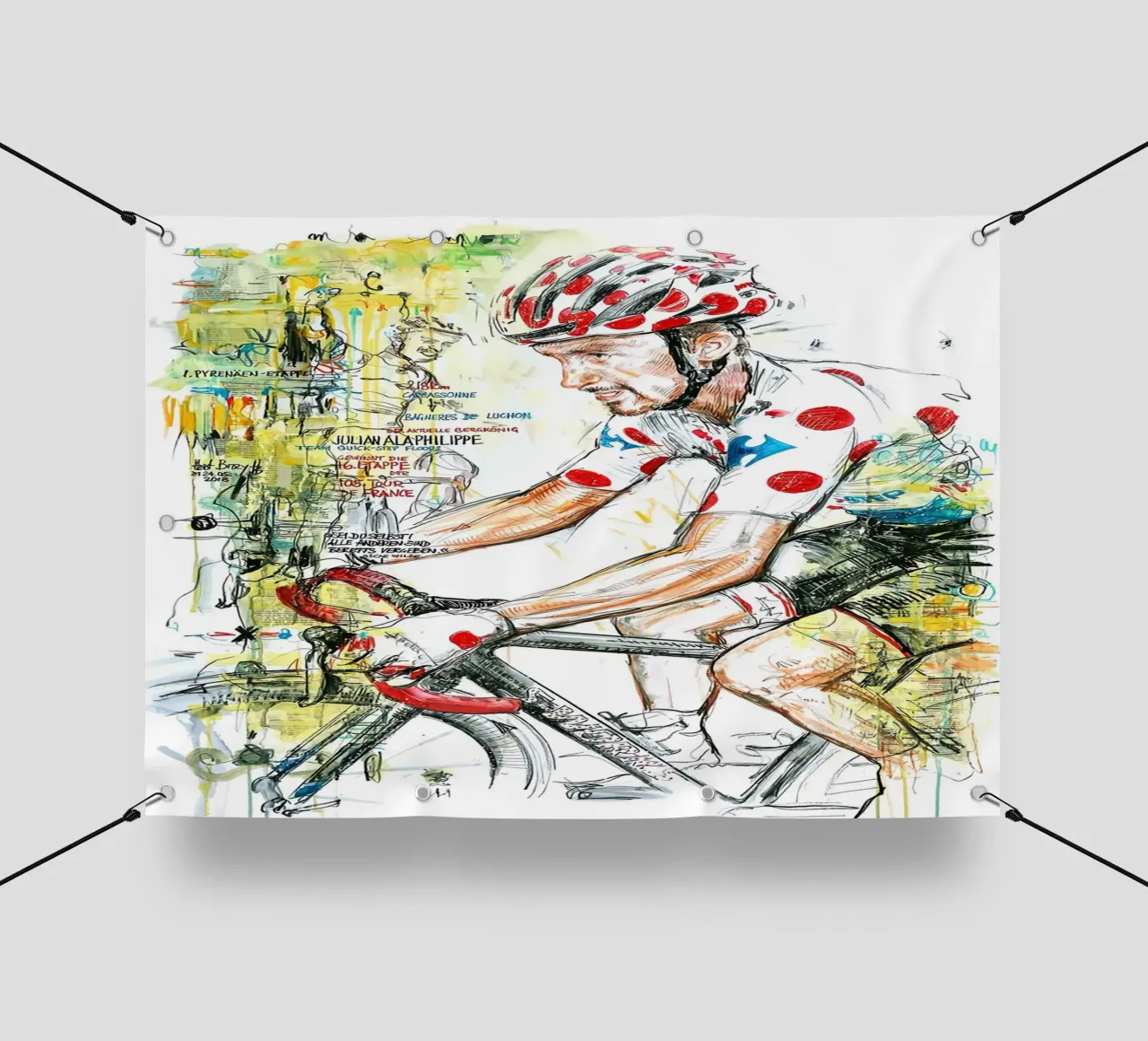 Maglia Polkadots Julian Alaphilippe telo in pvc da SPECIAL SHOP GENTHO UK