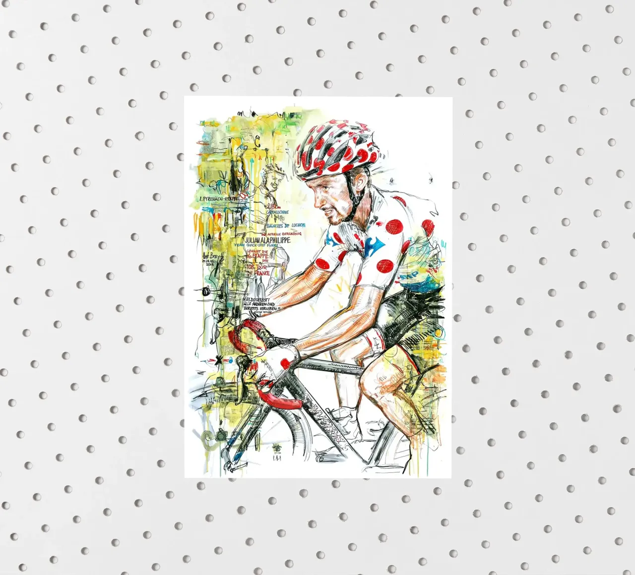 Maillot à pois Julian Alaphilippe autocollant de SPECIAL SHOP GENTHO UK
