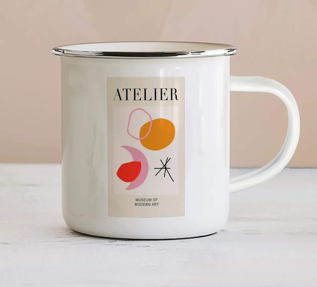 Abstract Modern Art tazza in smalto da GraceDigitalArtCo