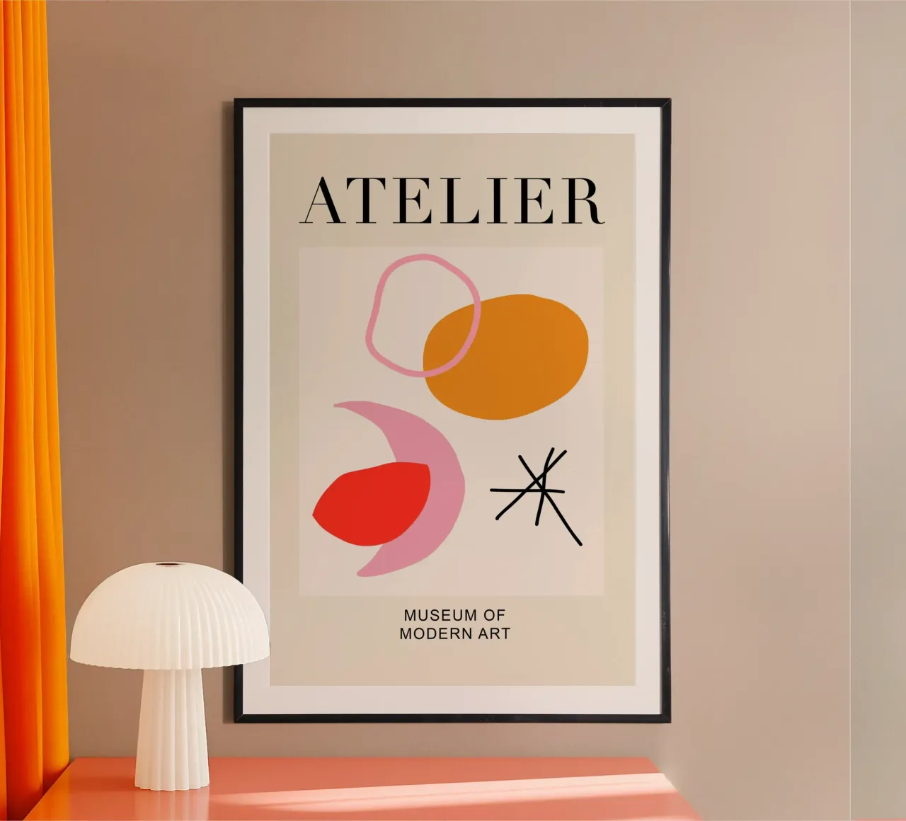 Abstract Modern Art poster con telaio in legno da GraceDigitalArtCo