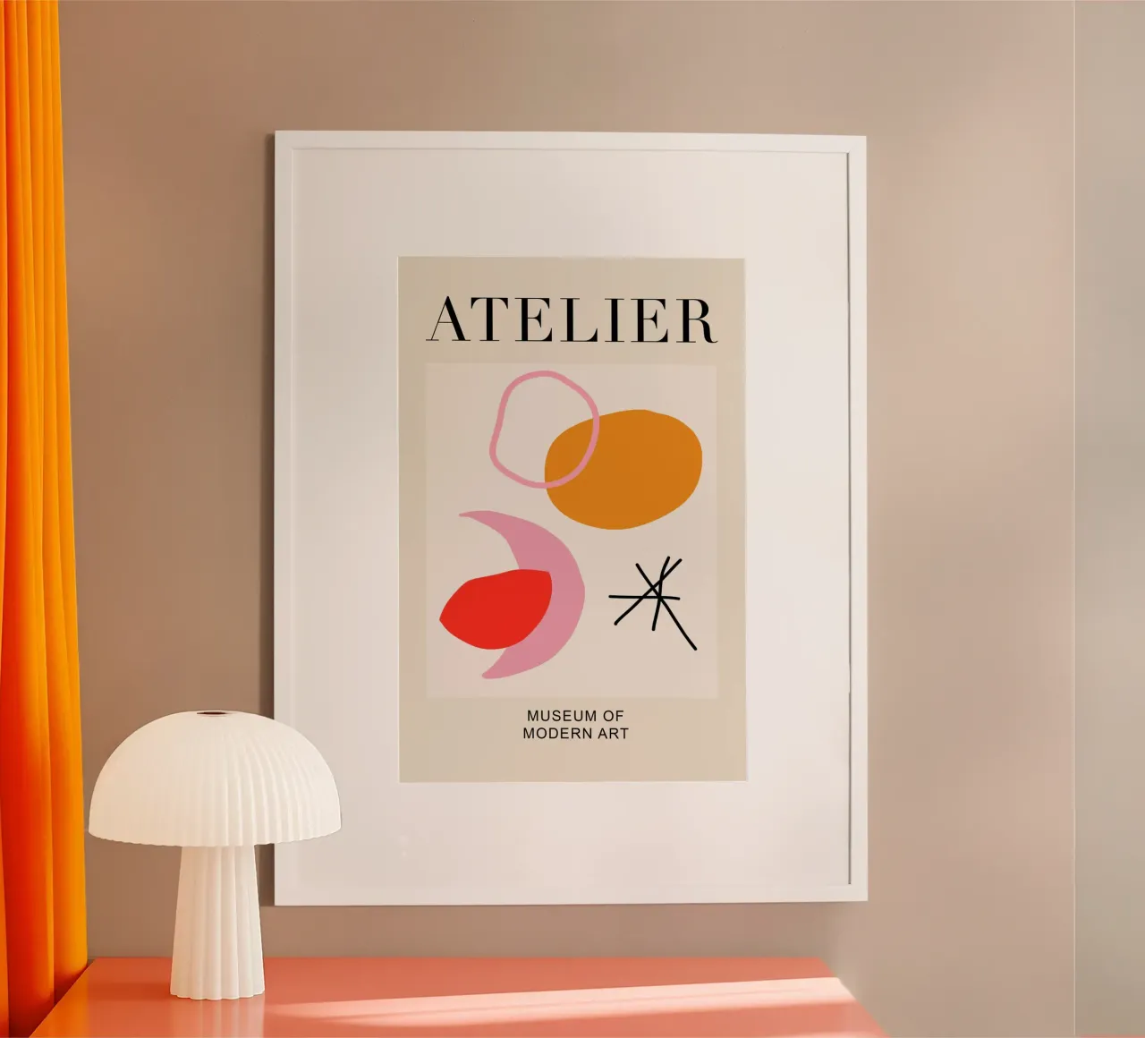 Abstract Modern Art poster con telaio in legno da GraceDigitalArtCo