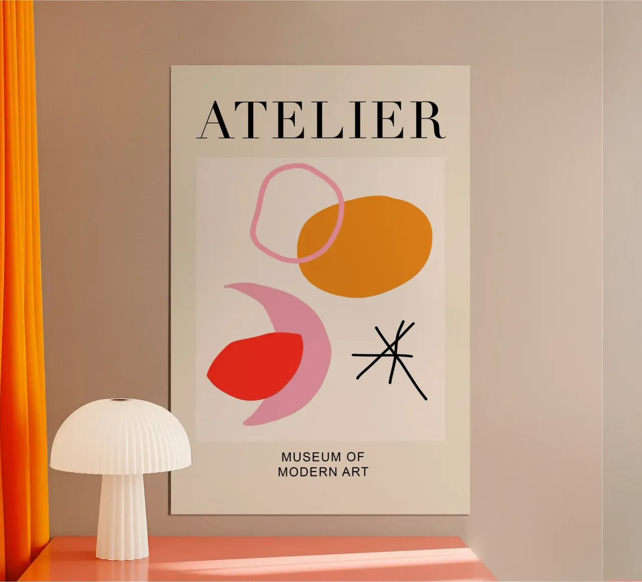 Abstract Modern Art poster con telaio in legno da GraceDigitalArtCo