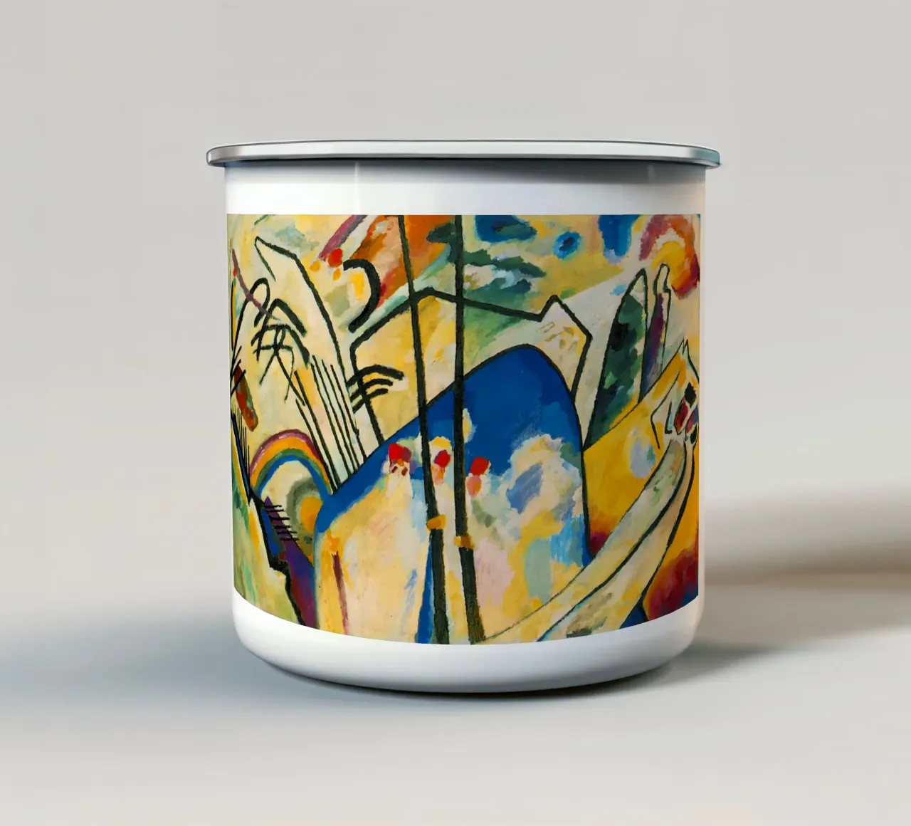 Composizione IV tazza in smalto da Jens Kruger