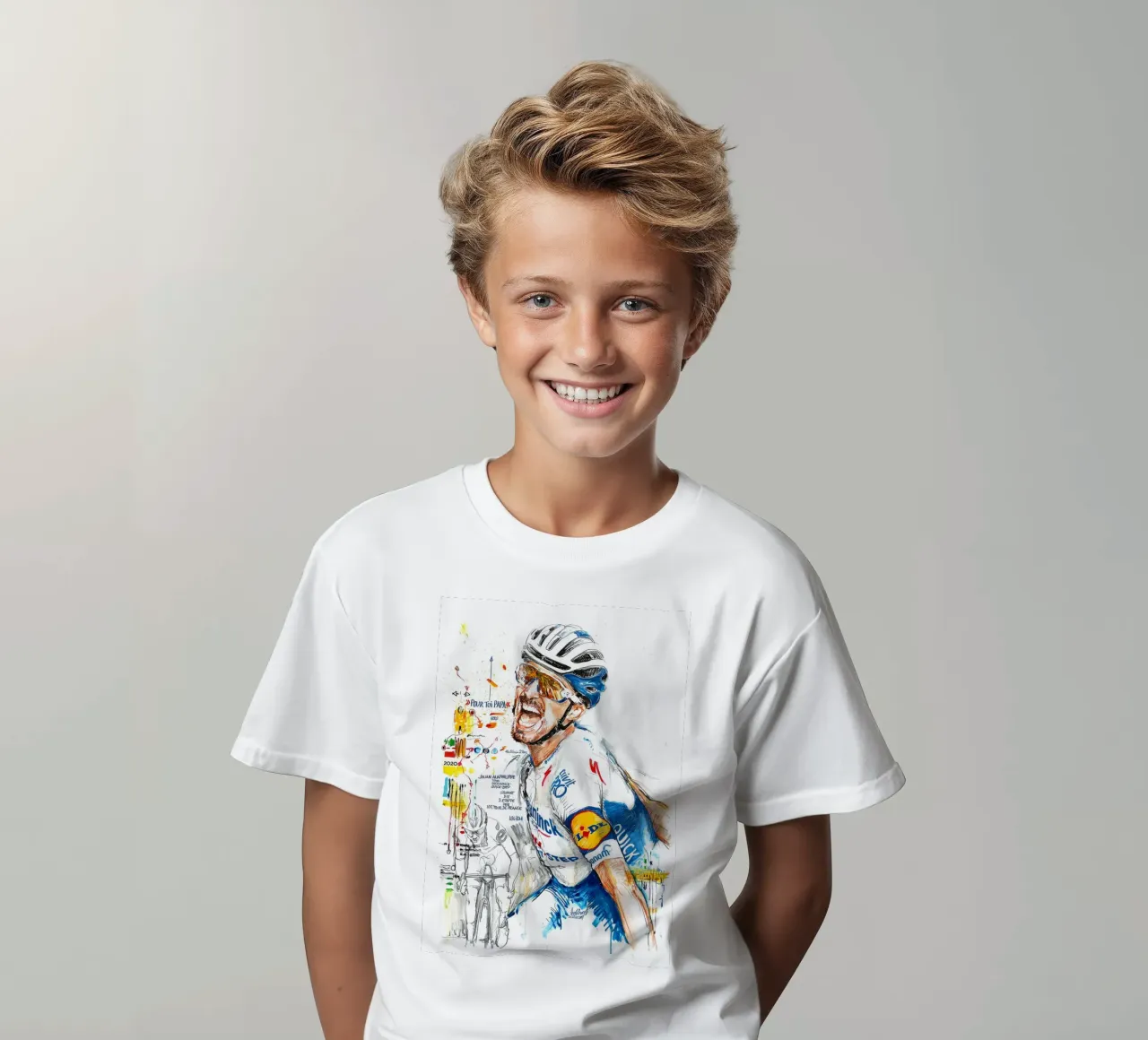 Julian Alaphilippe Deceuninck Quick Step t-shirt bambini da SPECIAL SHOP GENTHO UK