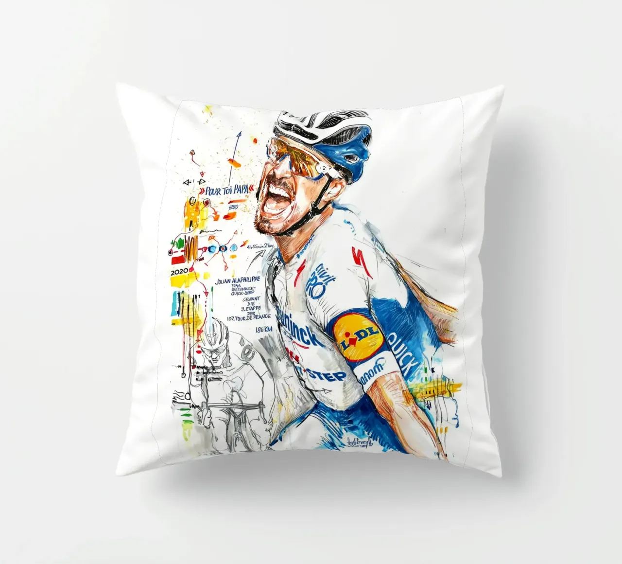 Julian Alaphilippe Deceuninck Quick Step cuscino da SPECIAL SHOP GENTHO UK